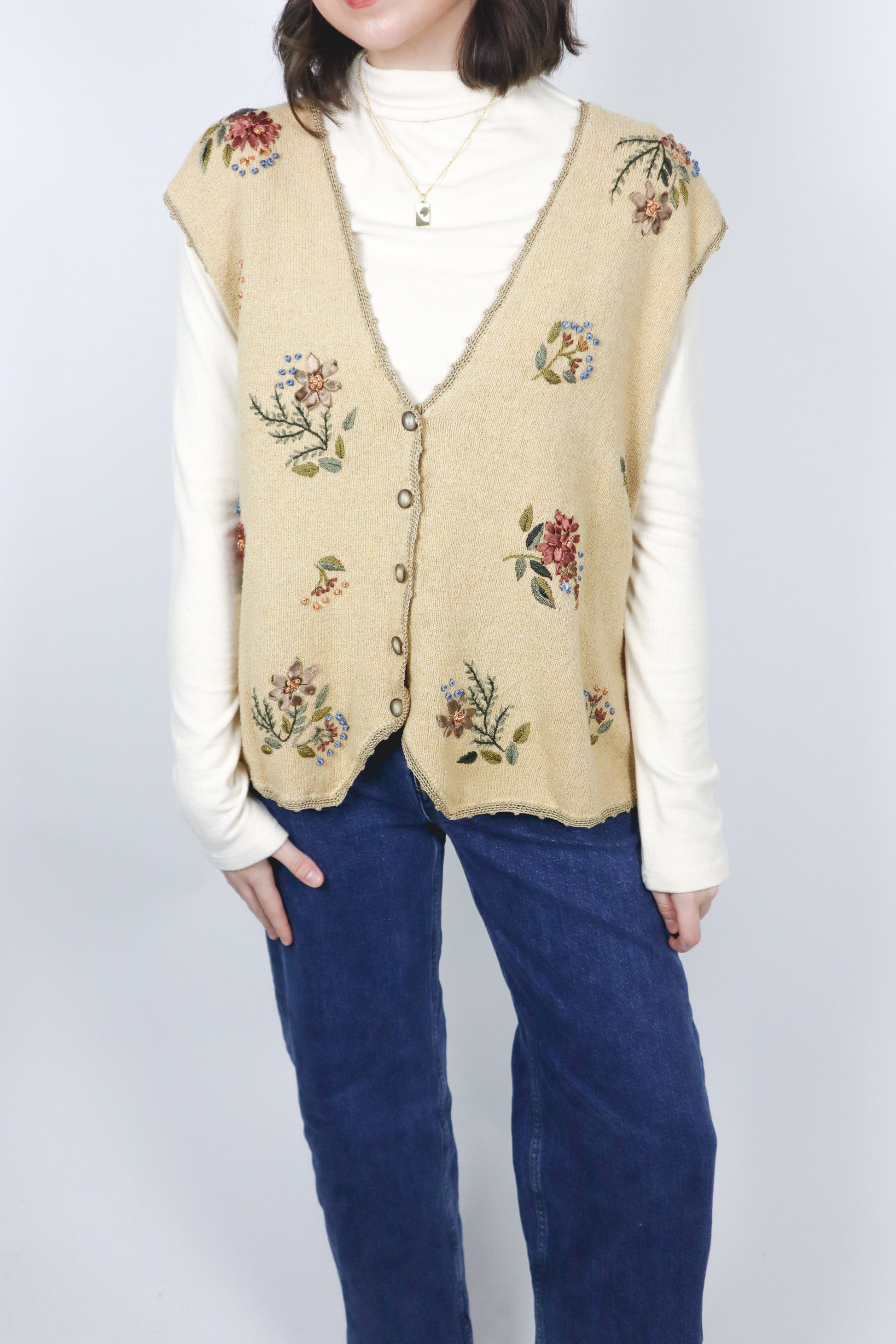 Vintage x Embroidered Vest (L/XL)