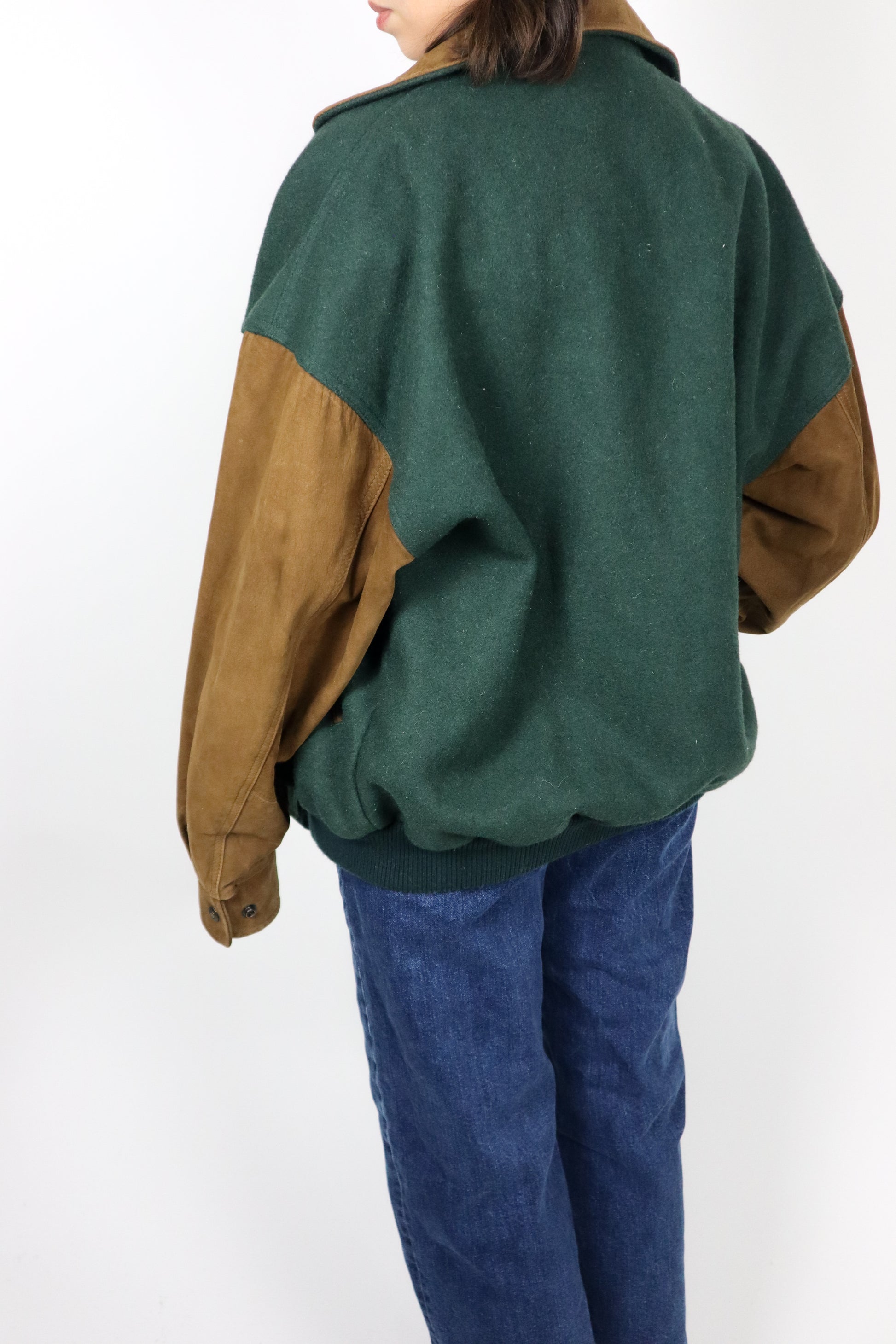 Vintage x Made in Canada x Wool & Leather Varsity Bomber (M/L)