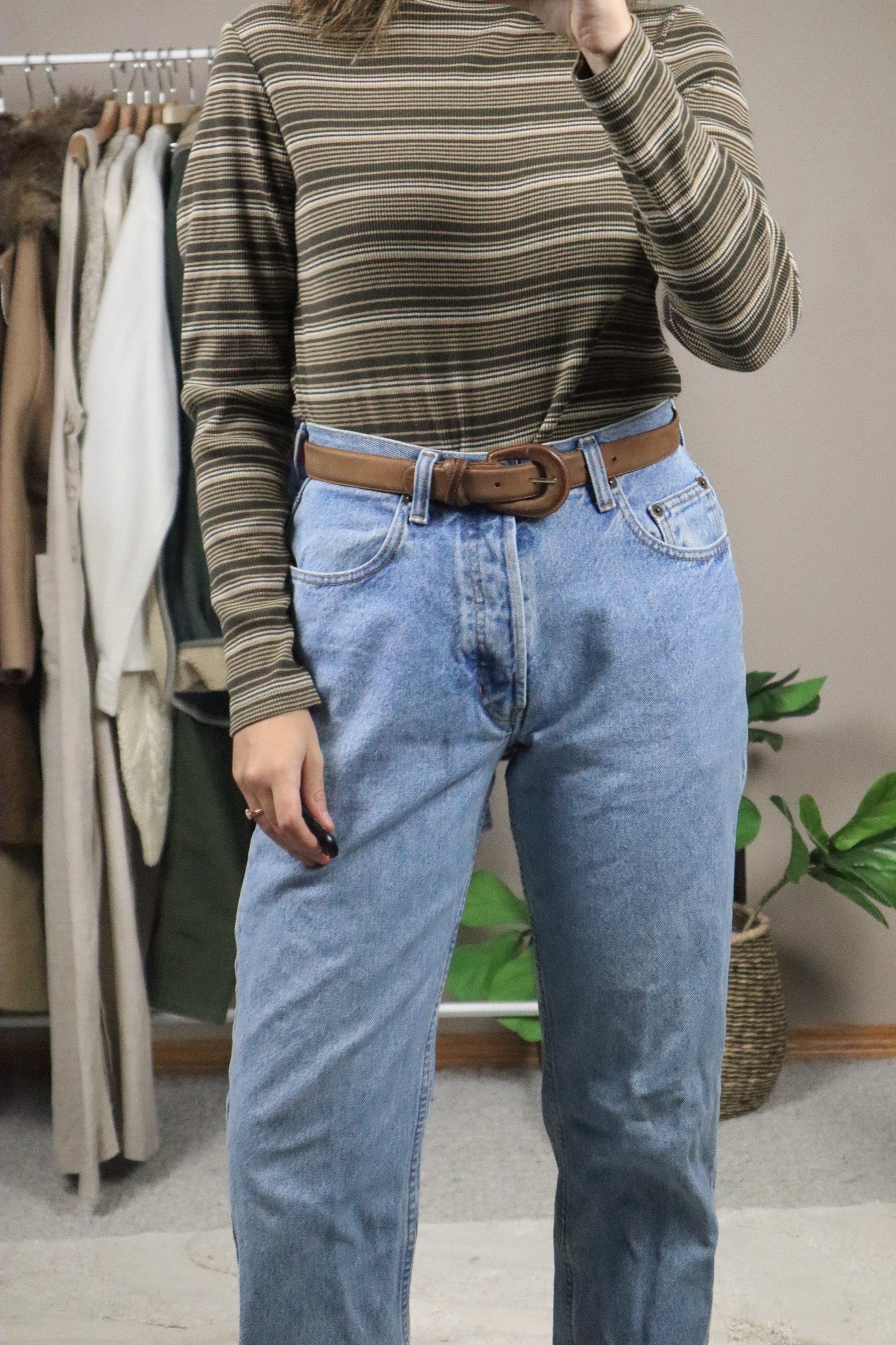 Vintage x Leather Belt (XS)
