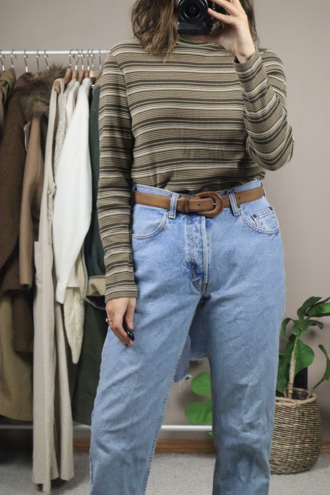 Vintage x Leather Belt (XS)