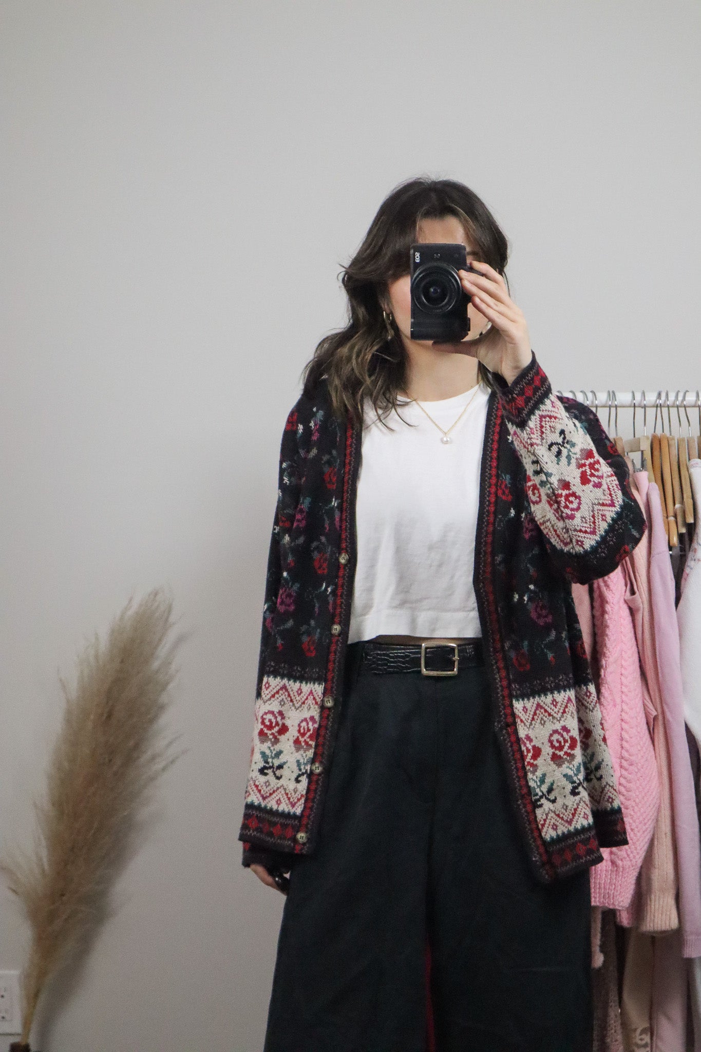 Vintage x Knit Flower Cardigan (M/L)