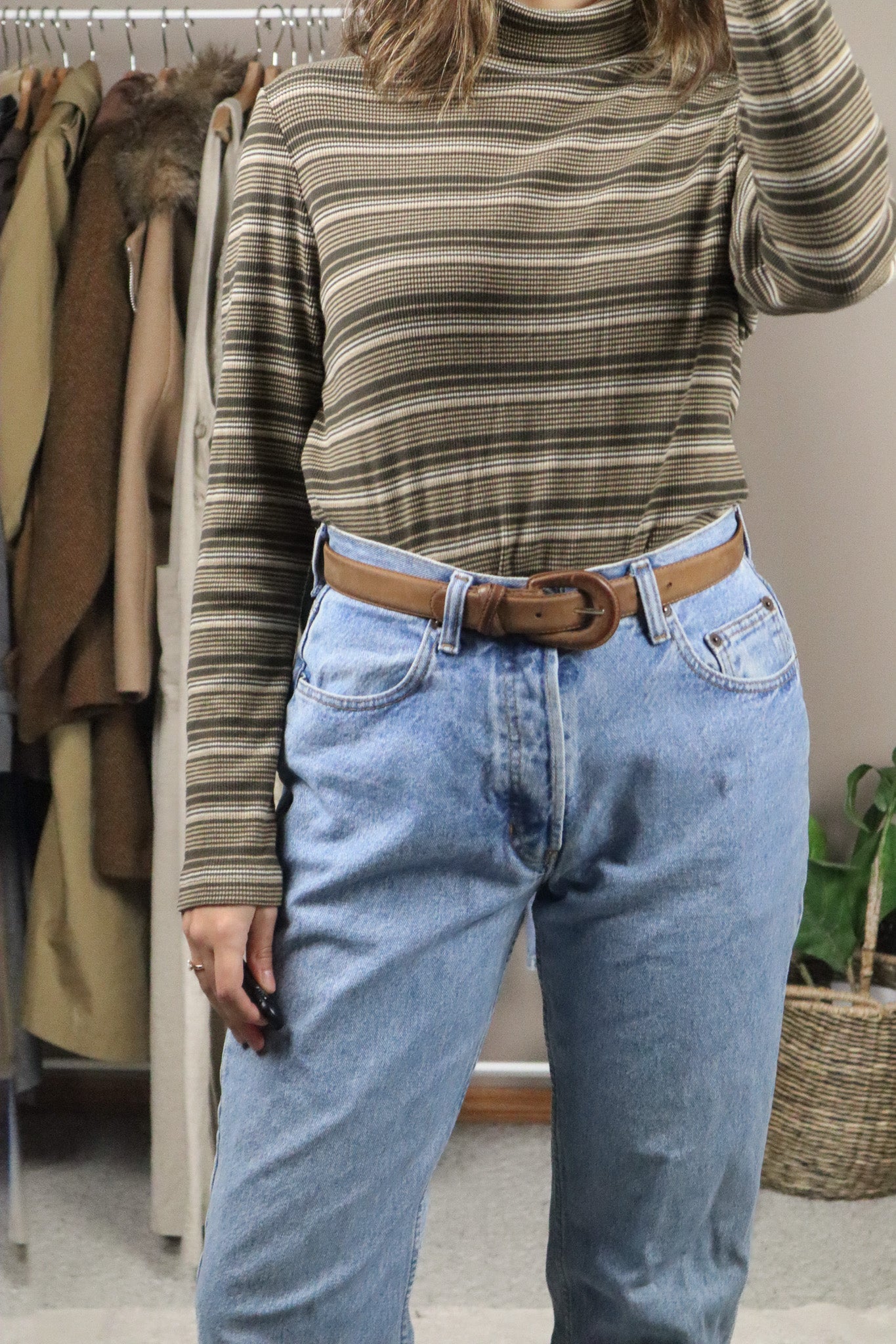 Vintage x Leather Belt (XS)