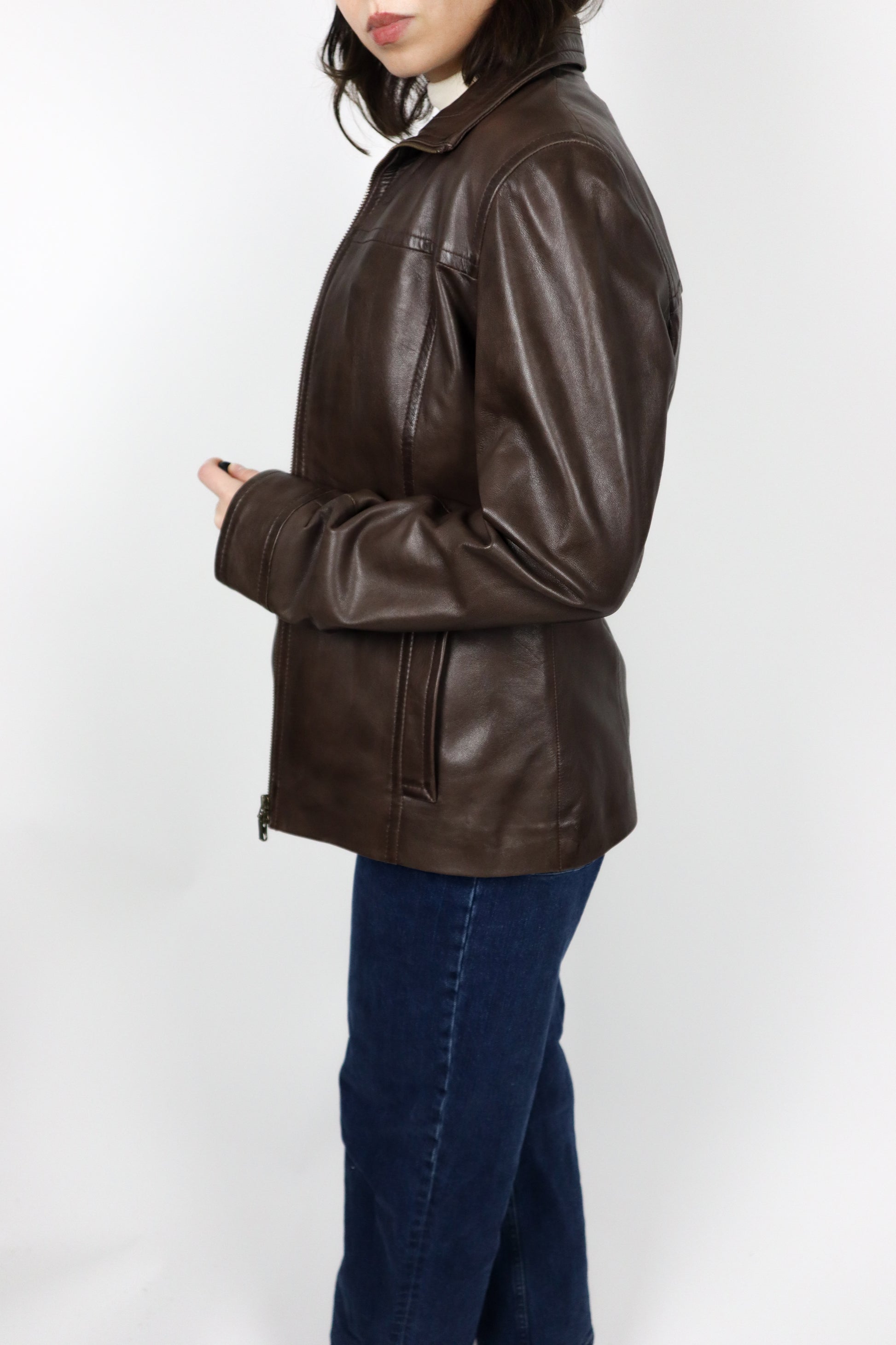 Vintage x Leather Jacket (S/M)