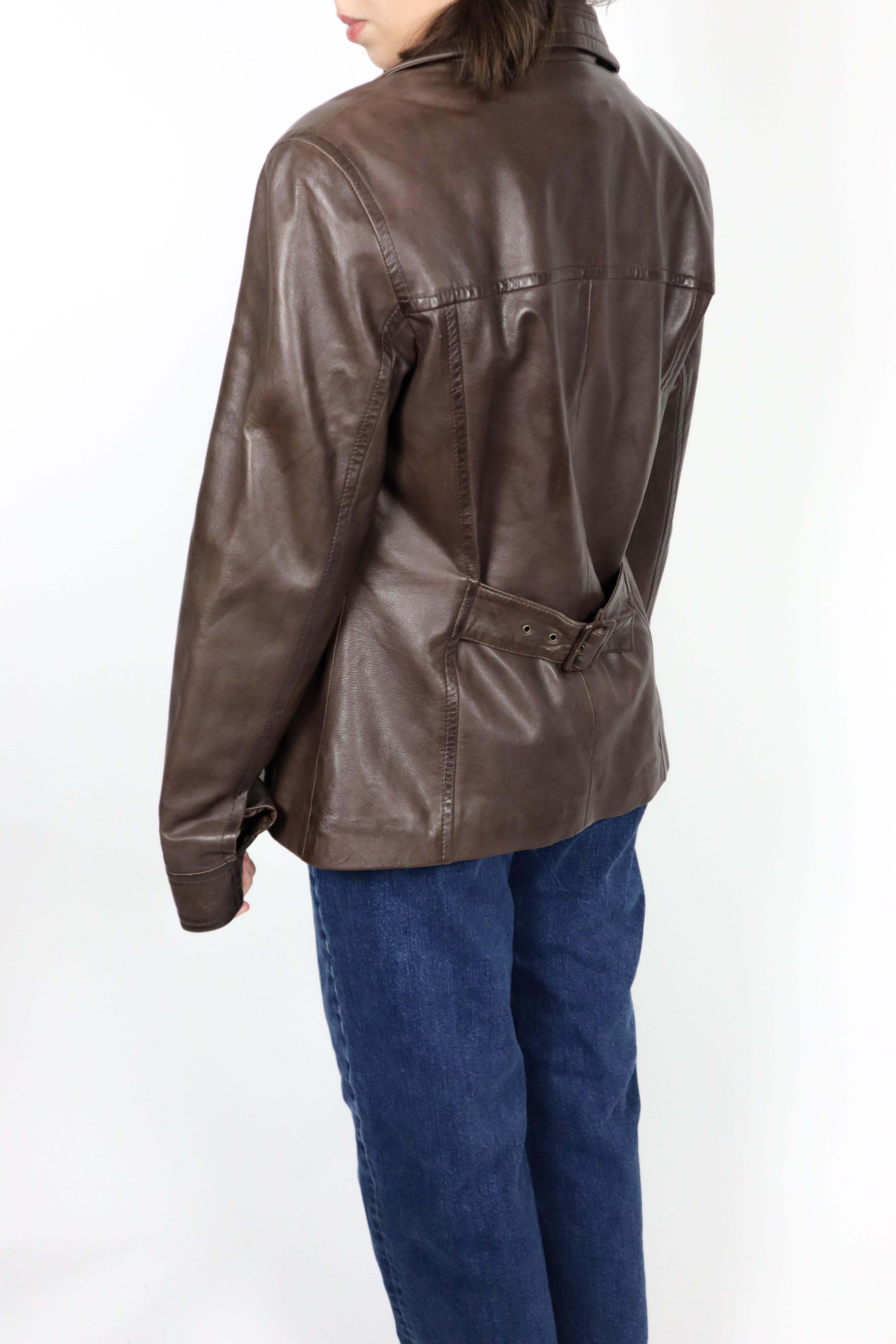 Vintage x Leather Jacket (S/M)