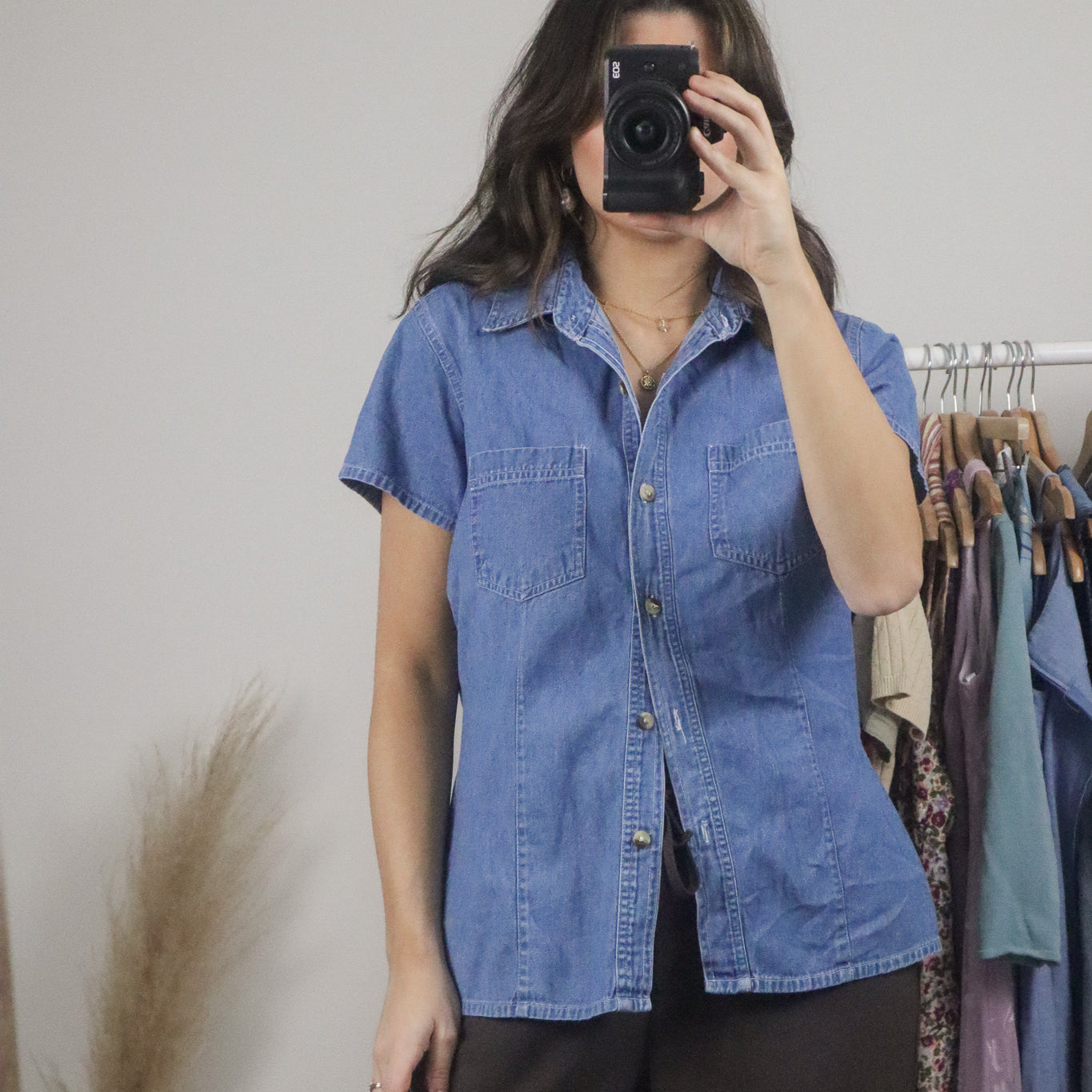Vintage x Denim Button Down (M)