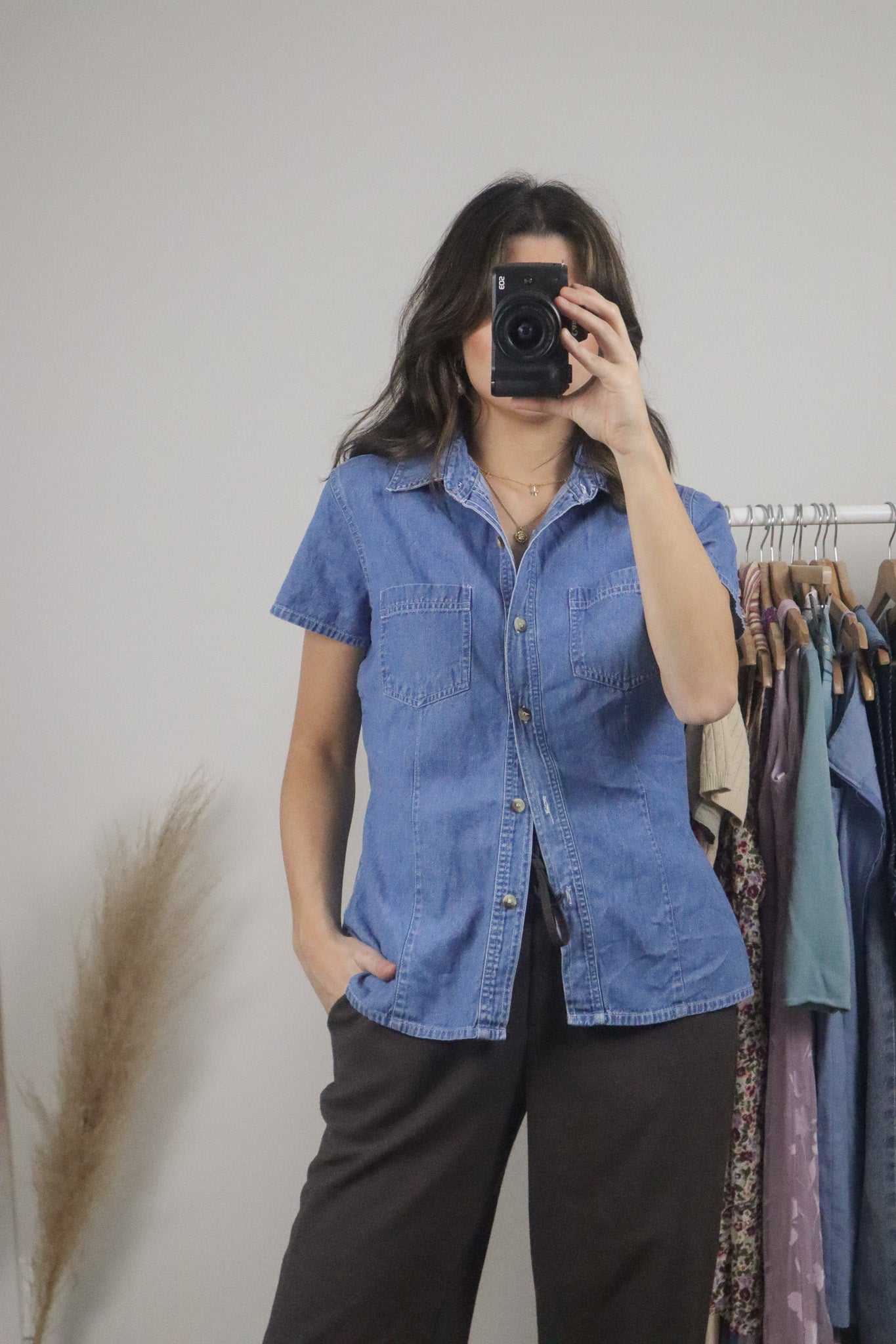 Vintage x Denim Button Down (M)