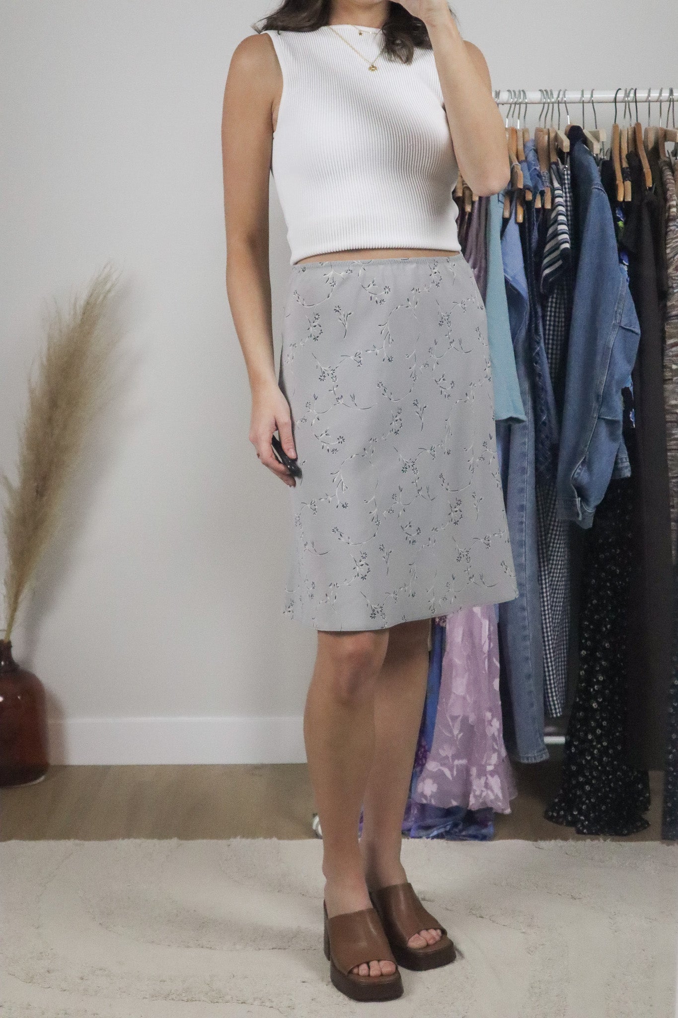 Vintage x Floral Midi Skirt (6)