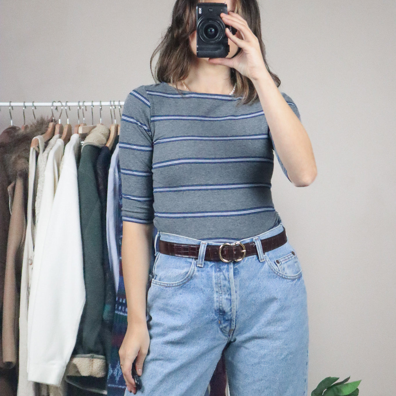 Made in Canada x Vintage x Striped Top (XS/S)