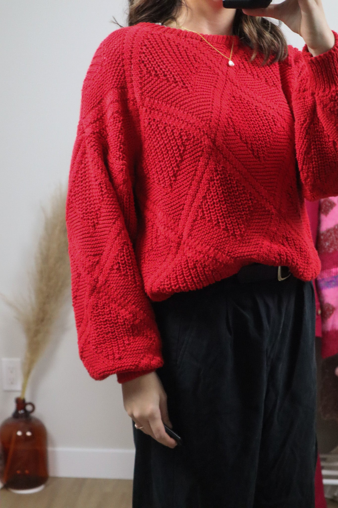 Handknit x Chunky Knit Sweater (M/L)