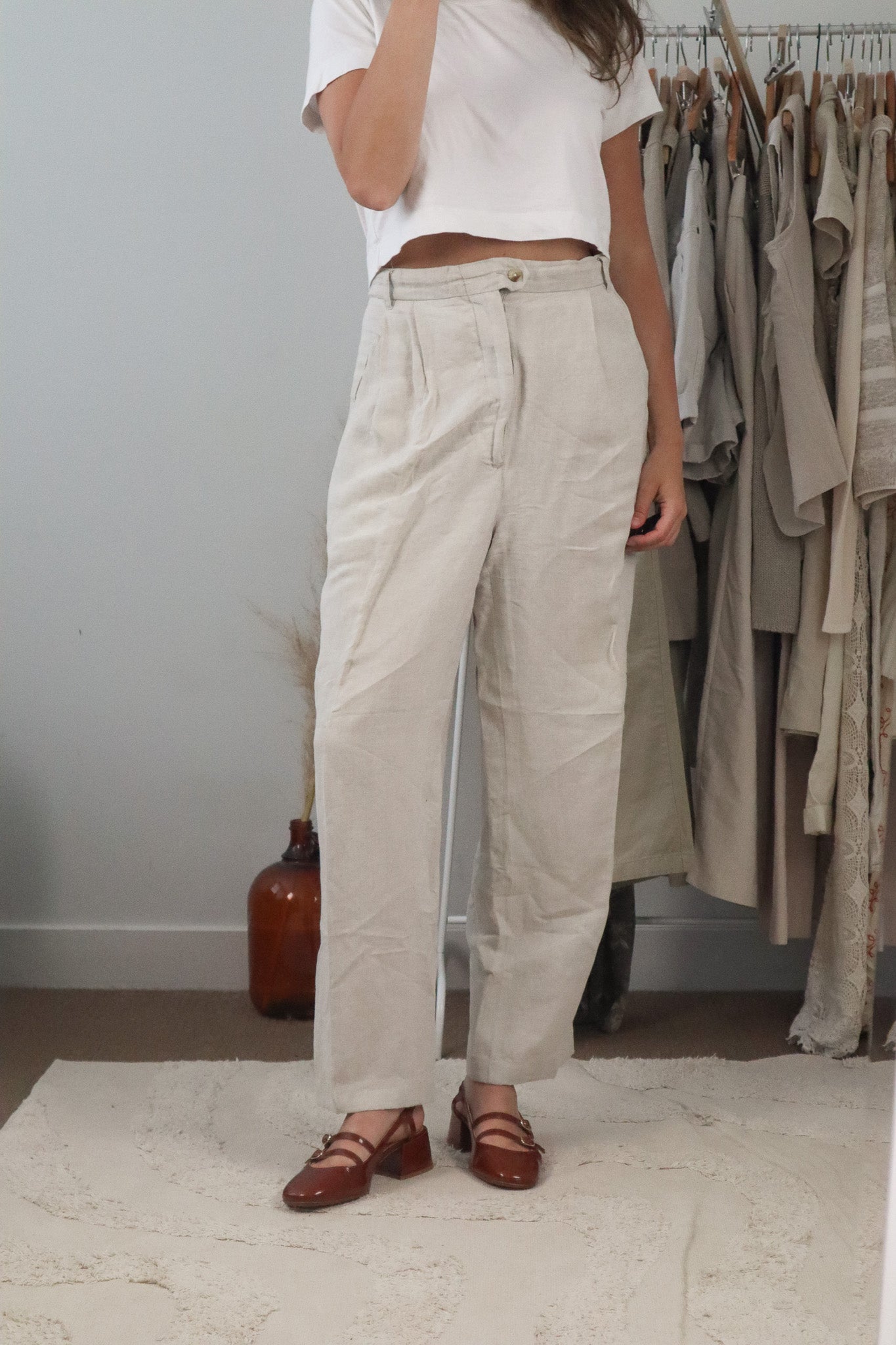 Vintage x Linen Blend Trousers (L/XL)