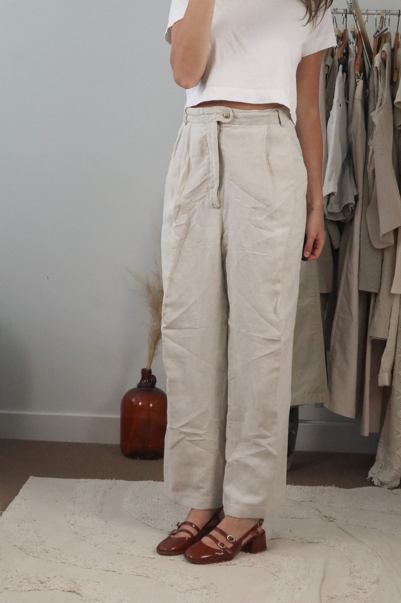 Vintage x Linen Blend Trousers (L/XL)