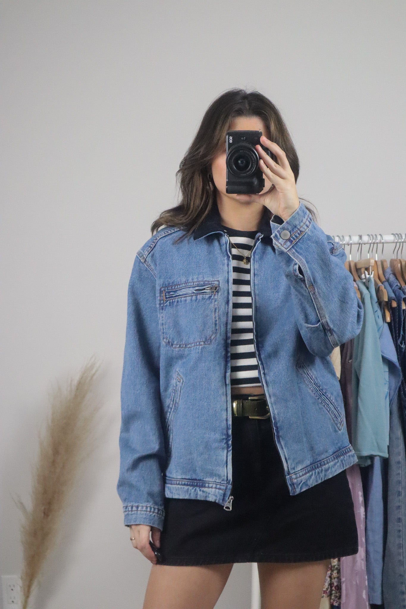 Modern x Collared Denim Jacket (S/M)