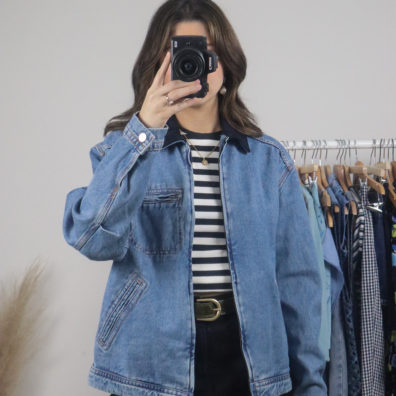 Modern x Collared Denim Jacket (S/M)