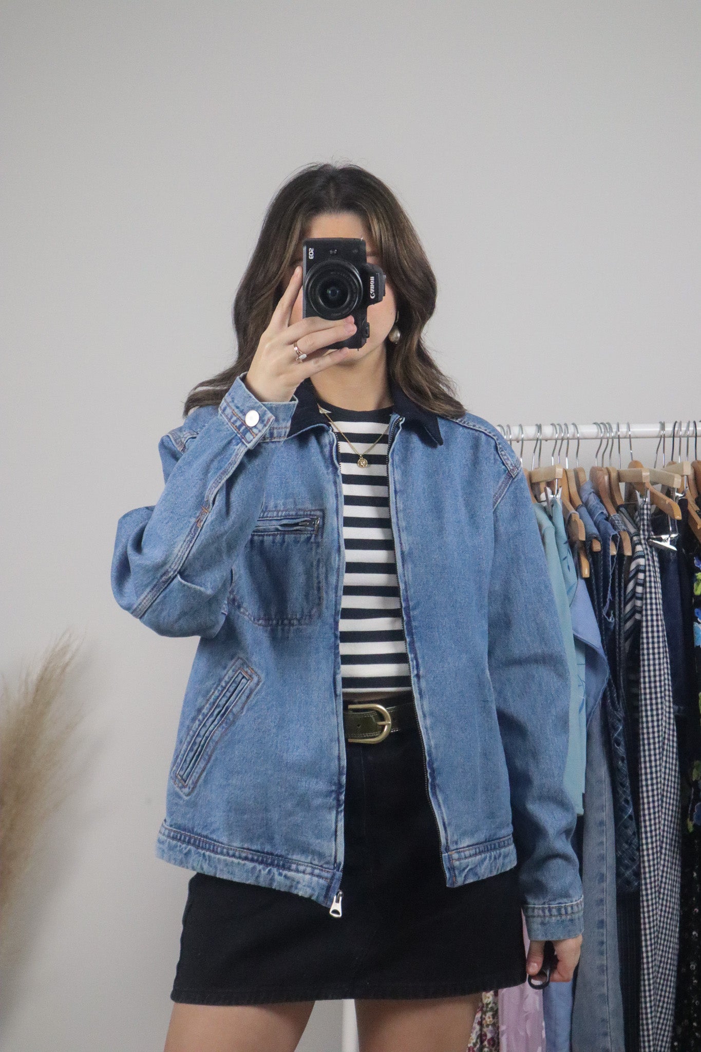 Modern x Collared Denim Jacket (S/M)