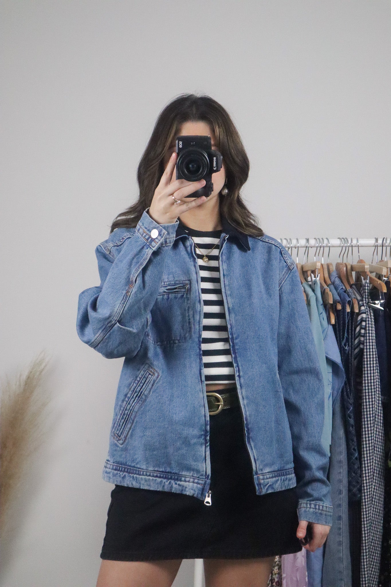 Modern x Collared Denim Jacket (S/M)