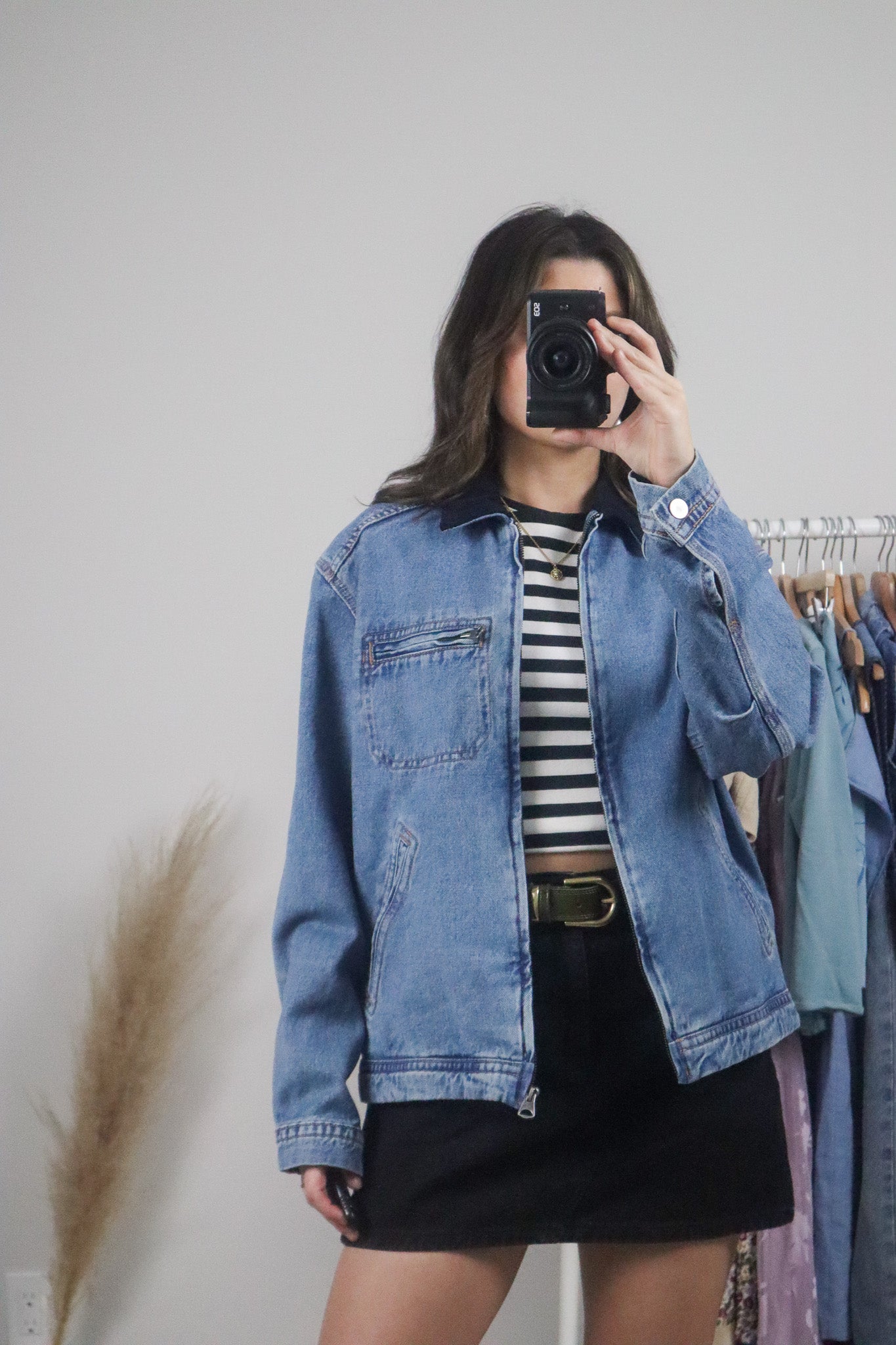 Modern x Collared Denim Jacket (S/M)