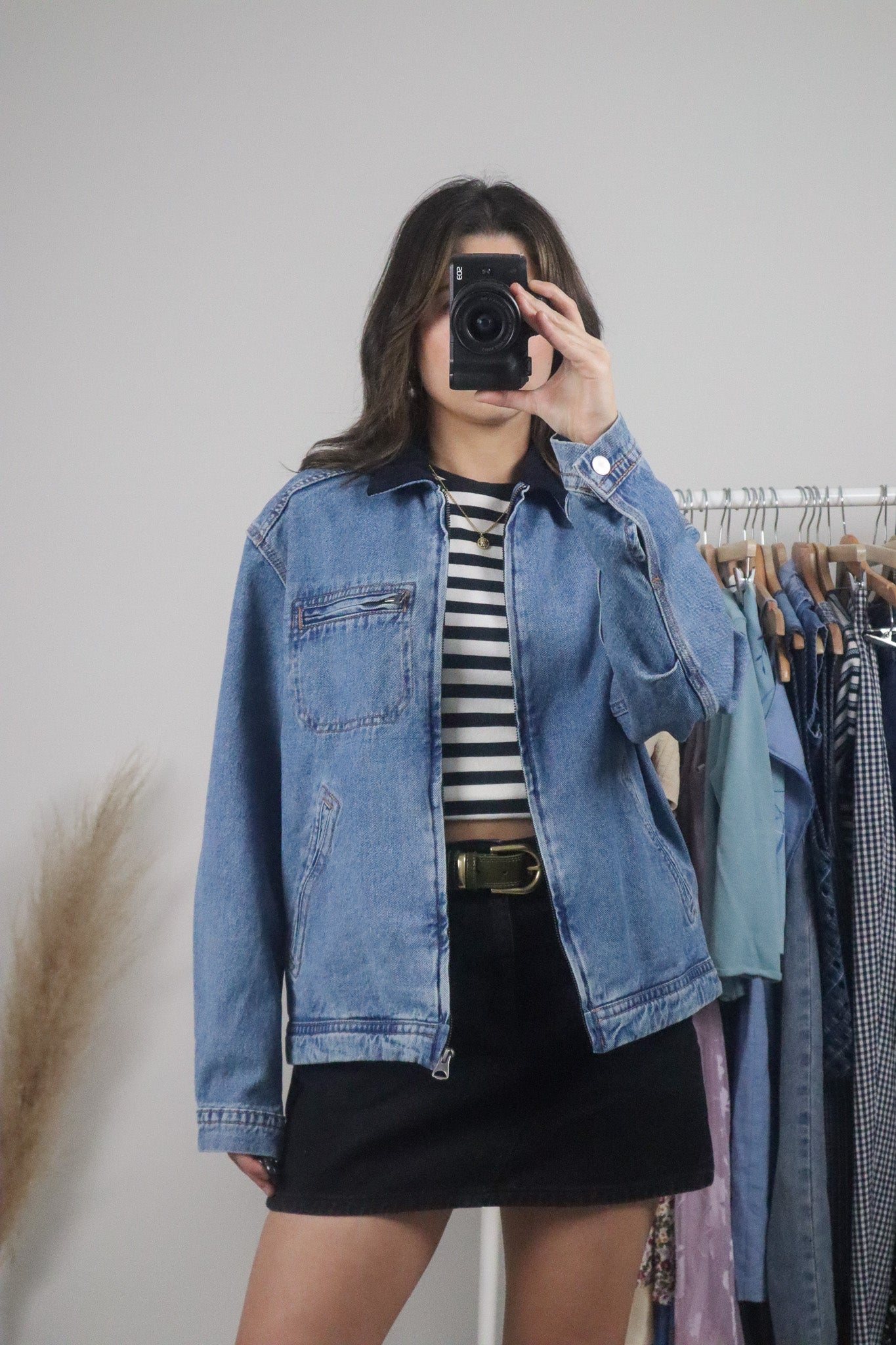 Modern x Collared Denim Jacket (S/M)