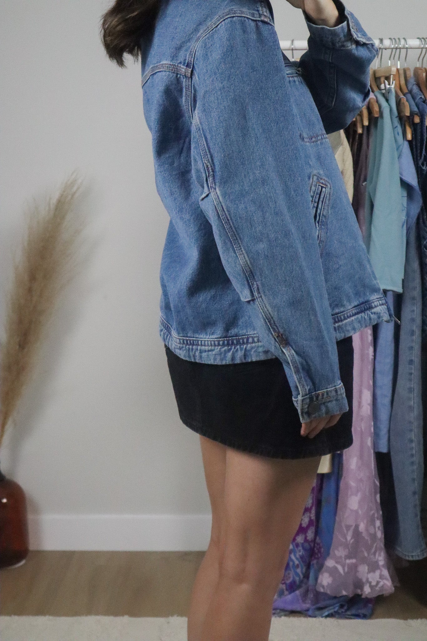Modern x Collared Denim Jacket (S/M)