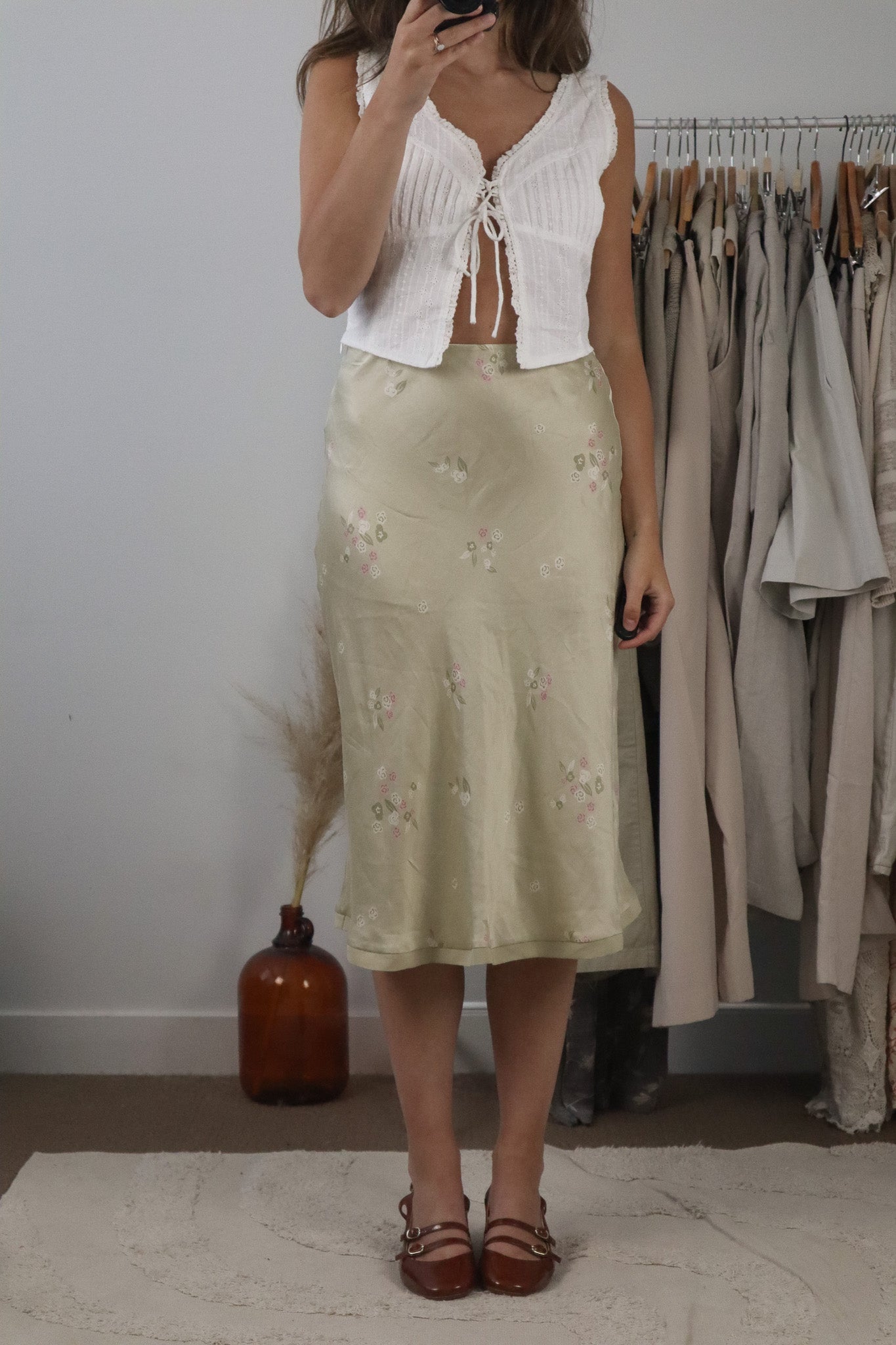 Modern x Silk Floral Skirt (4)