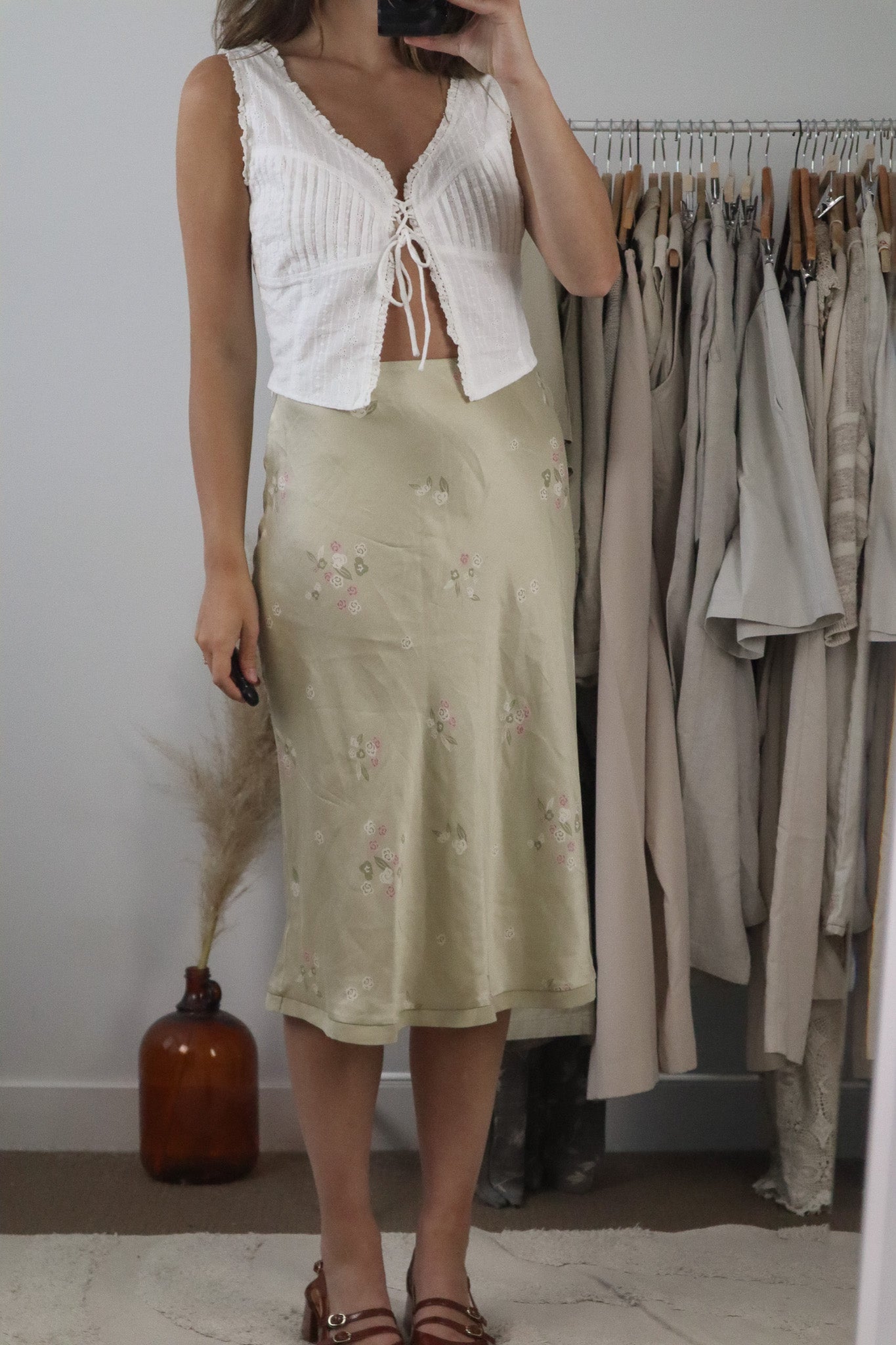 Modern x Silk Floral Skirt (4)