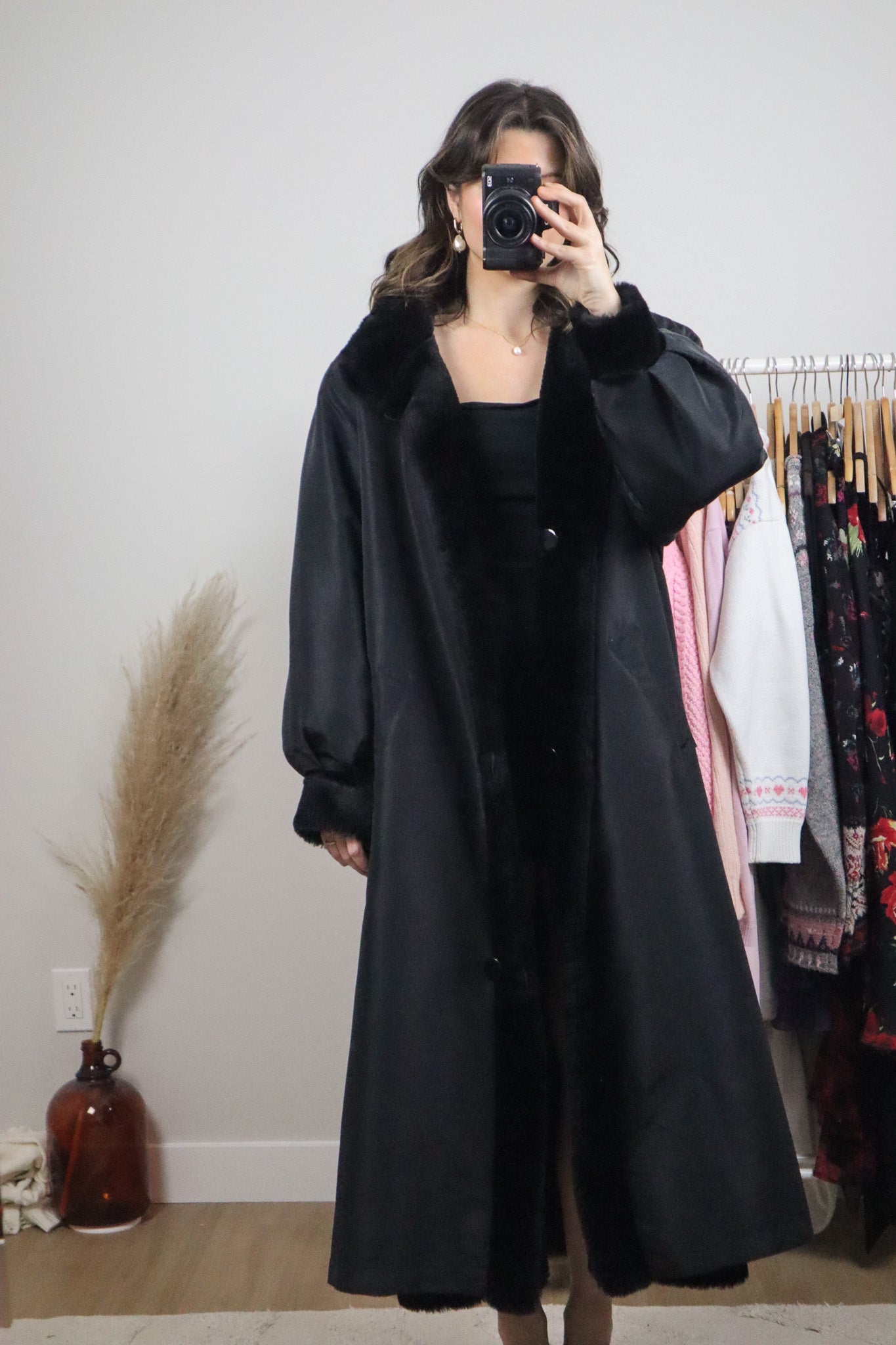 Made in USA x Vintage x Reversible Faux Fur Coat (L/XL)