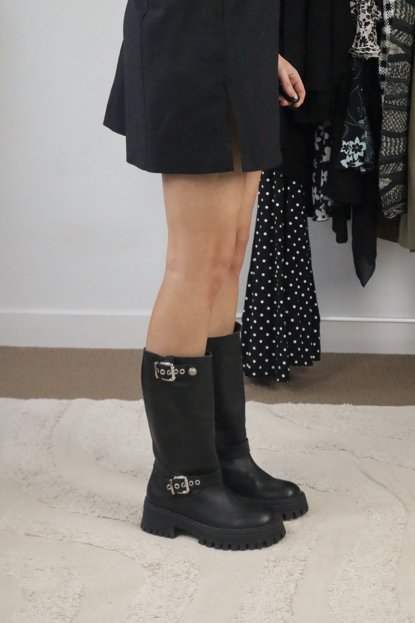 Made in Spain x Leather Lugg Moto Boots (7.5)