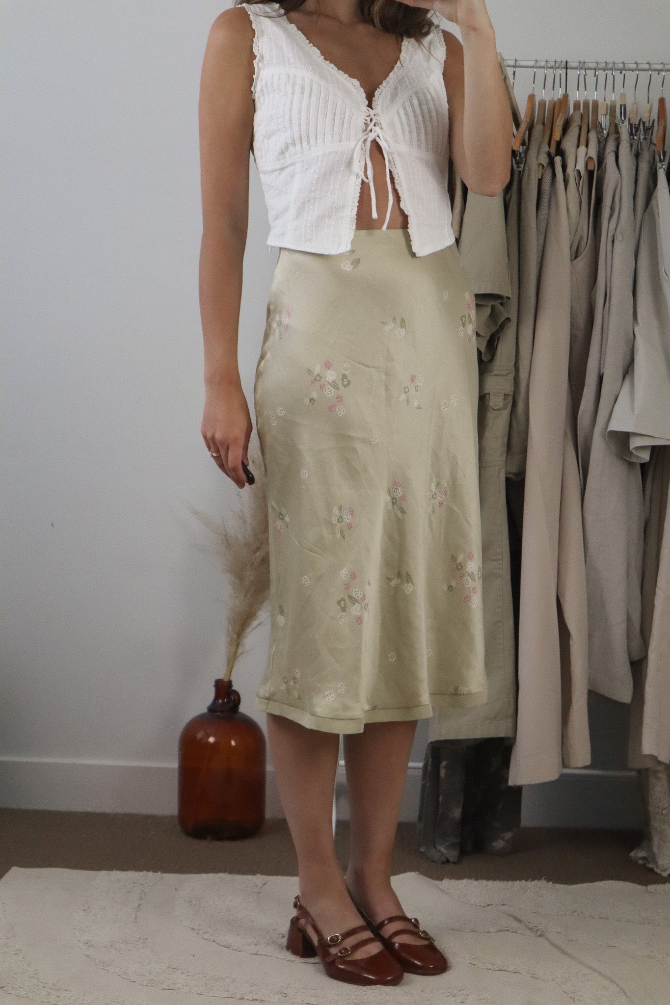 Modern x Silk Floral Skirt (4)