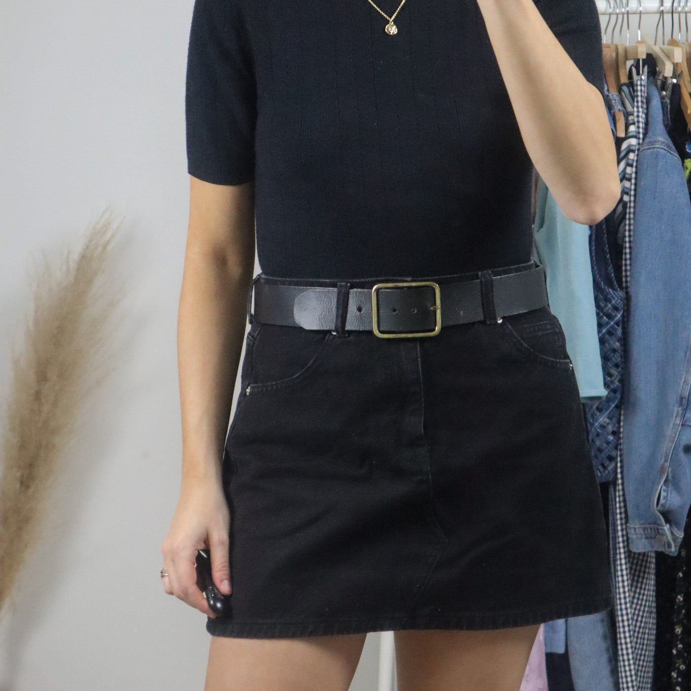 Vintage x Leather Belt (S/M)