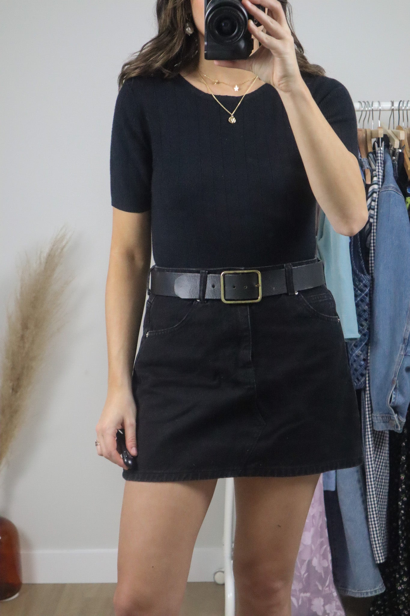 Vintage x Leather Belt (S/M)