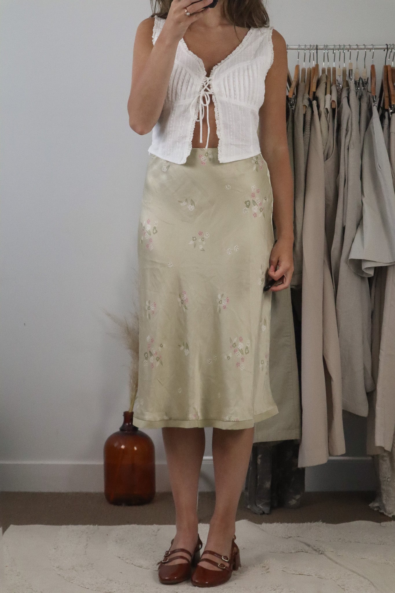 Modern x Silk Floral Skirt (4)
