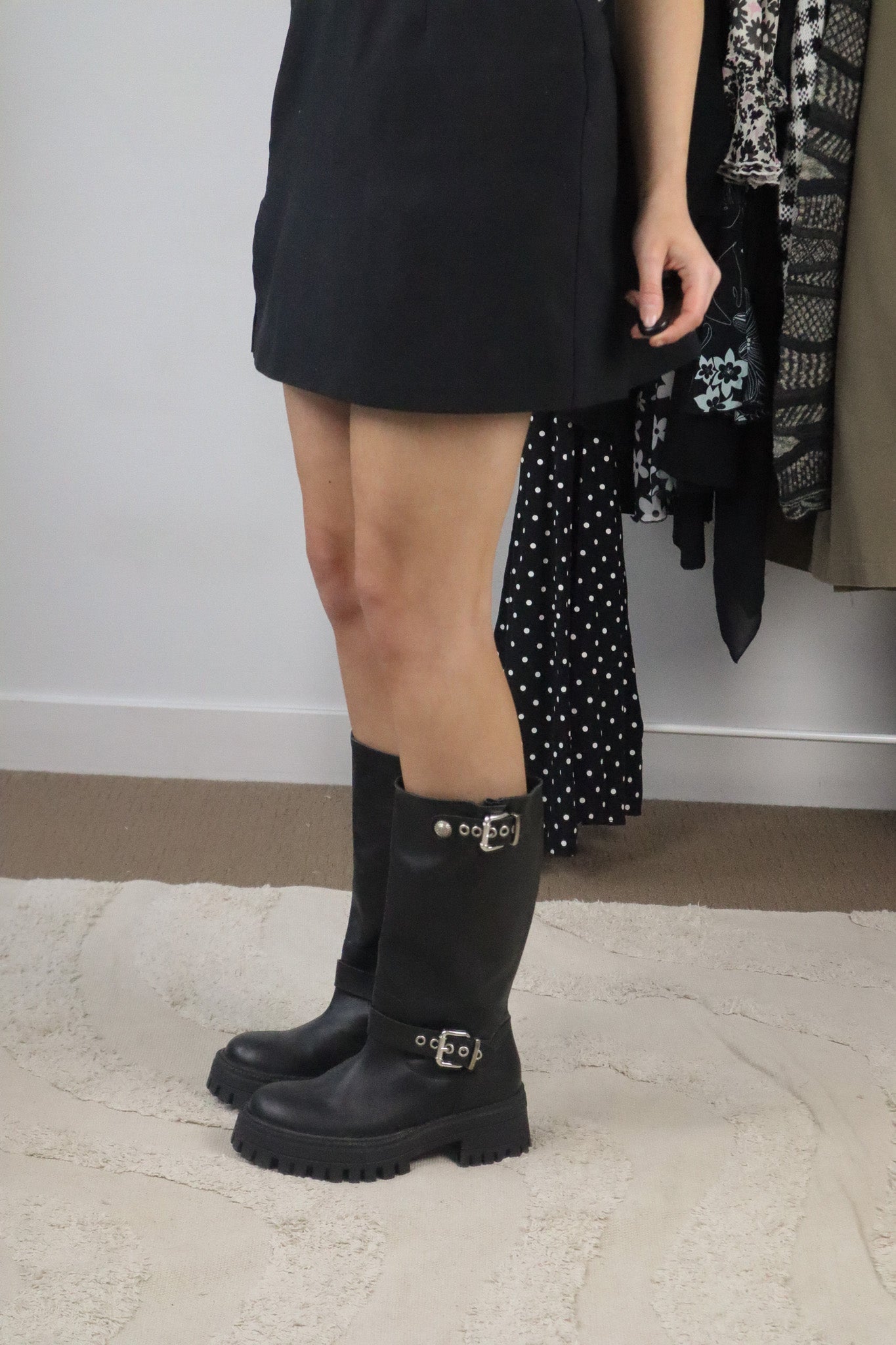 Made in Spain x Leather Lugg Moto Boots (7.5)