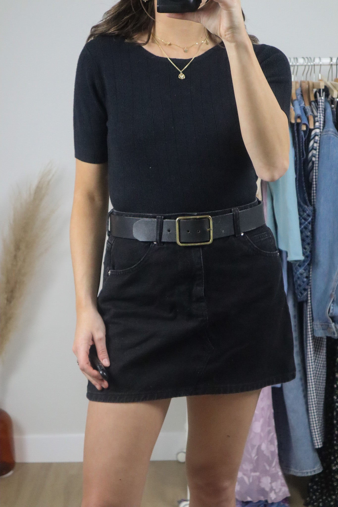 Vintage x Leather Belt (S/M)