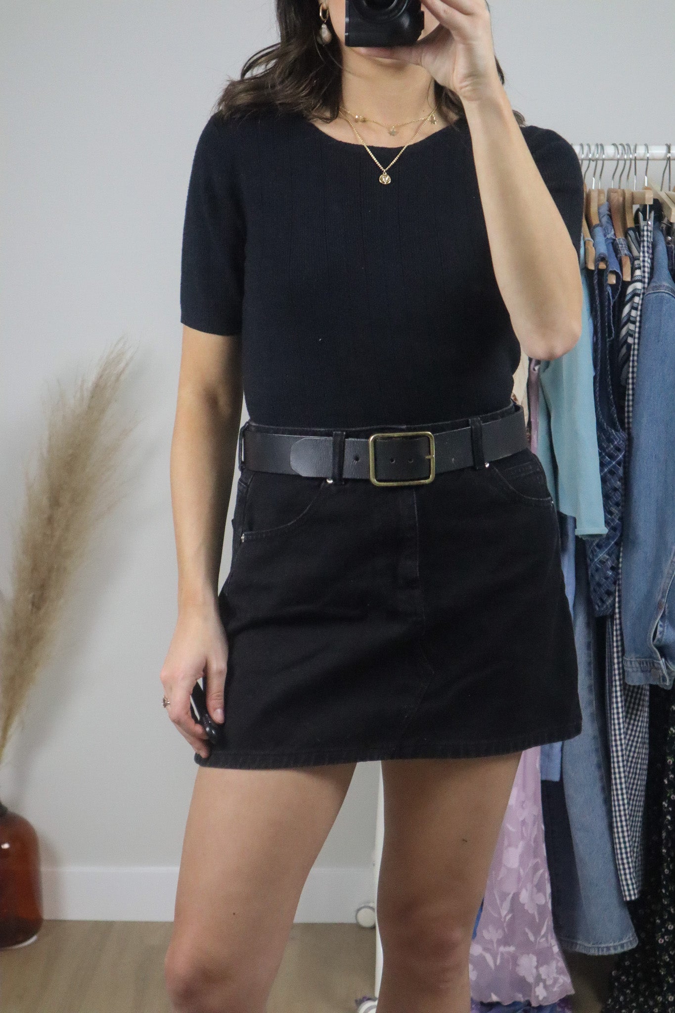 Vintage x Leather Belt (S/M)
