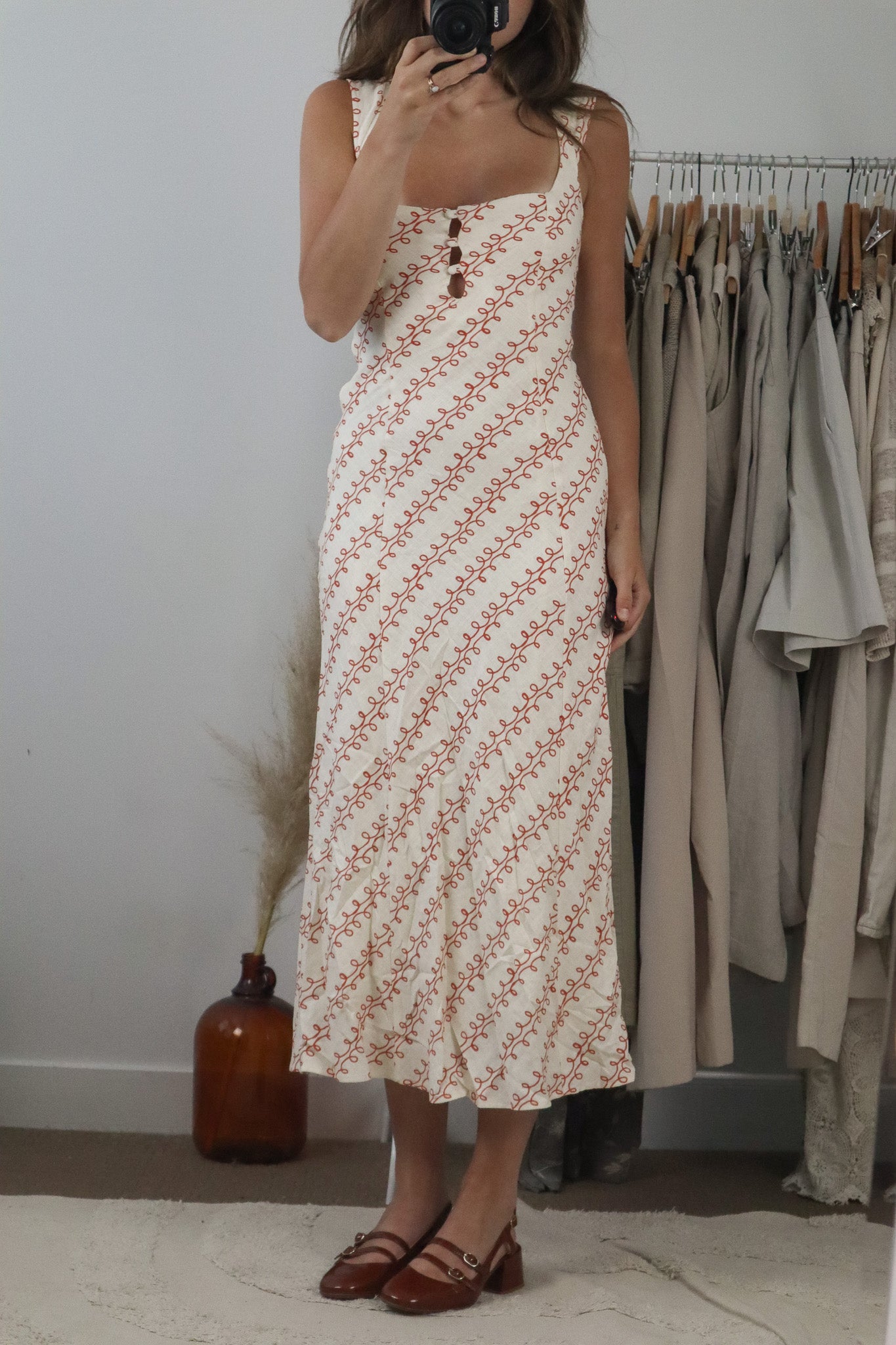 Modern x Linen Blend Patterned Dress (4)