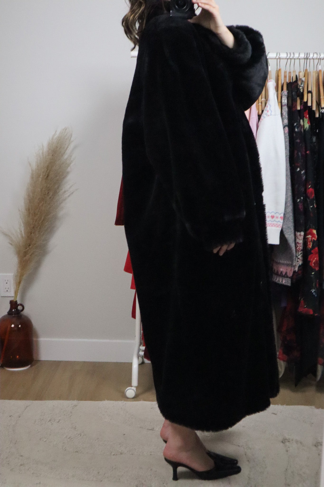 Made in USA x Vintage x Reversible Faux Fur Coat (L/XL)