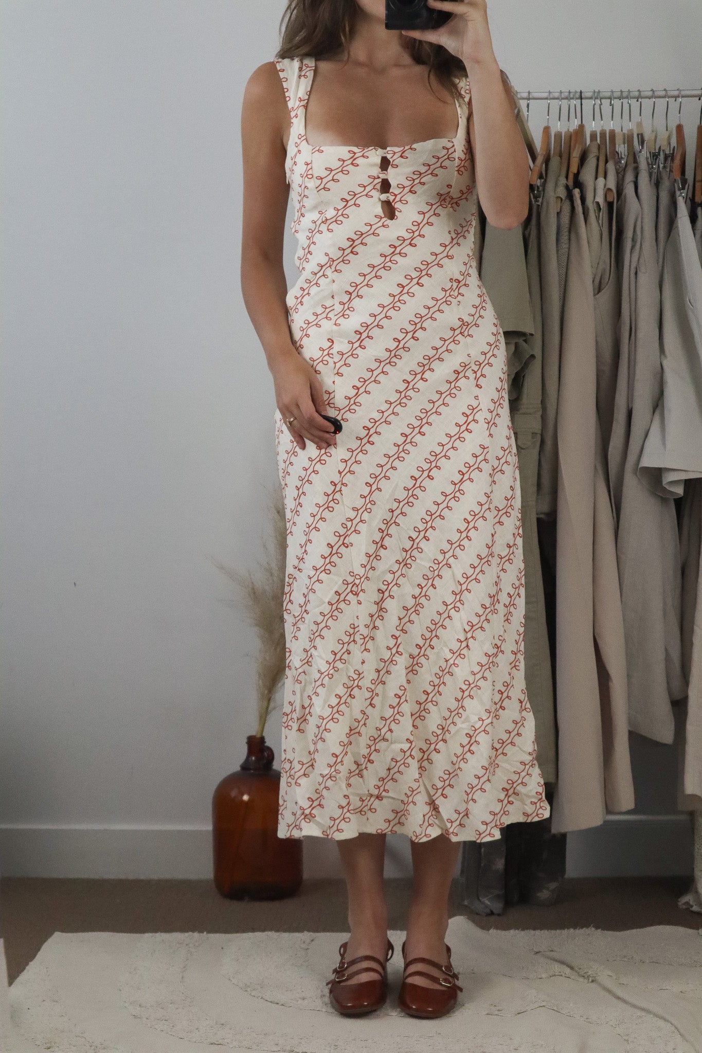 Modern x Linen Blend Patterned Dress (4)