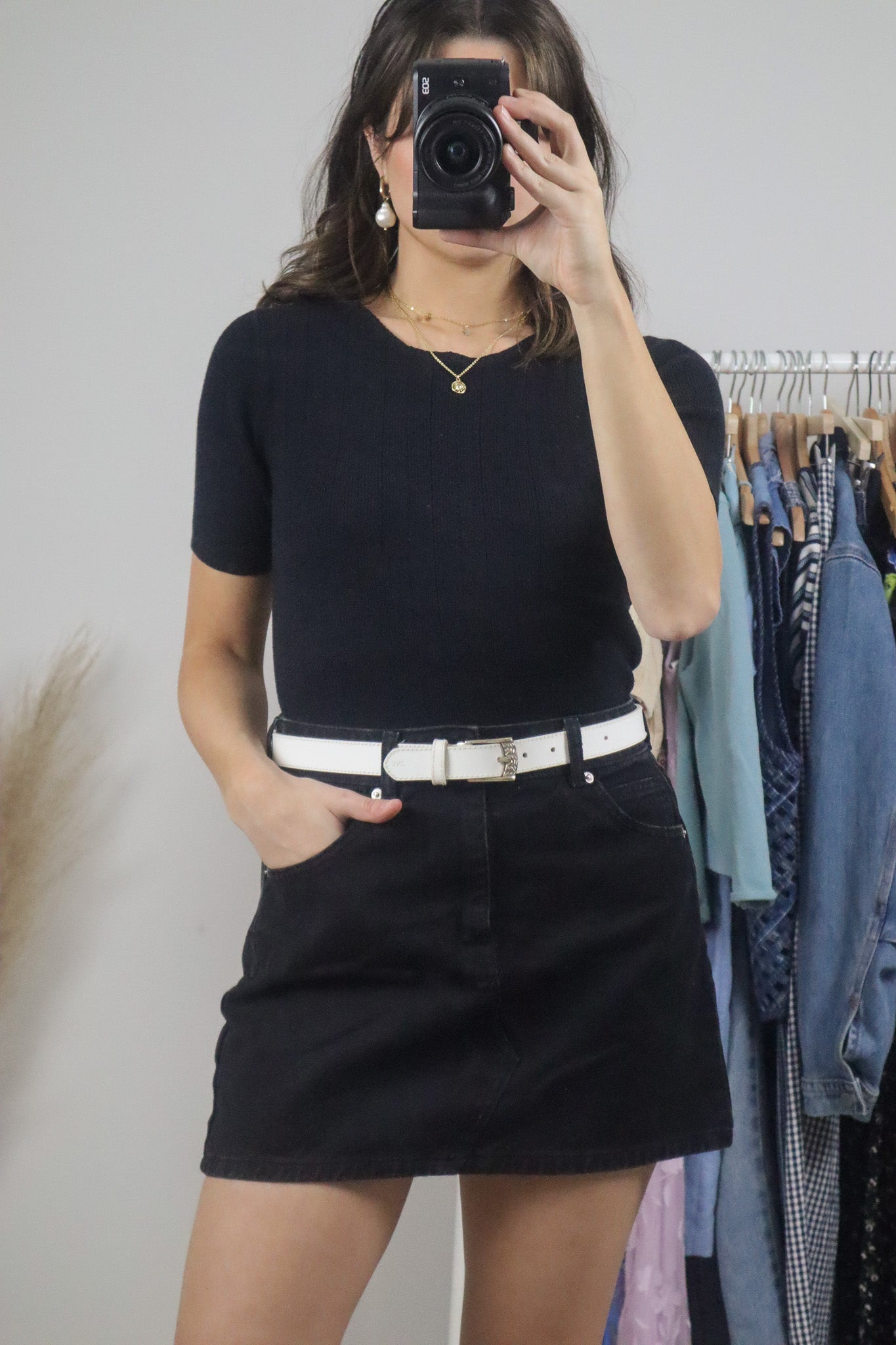 Vintage x Leather Belt (M)