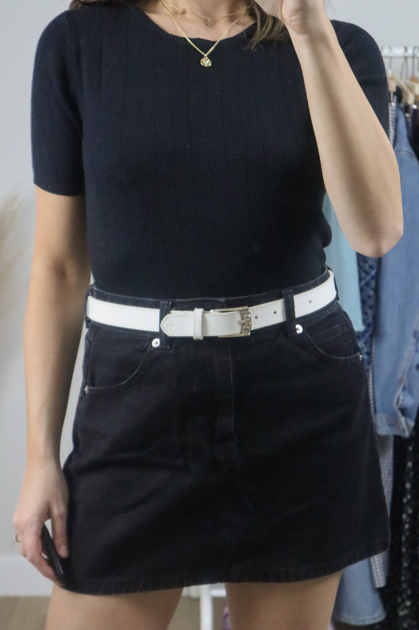 Vintage x Leather Belt (M)