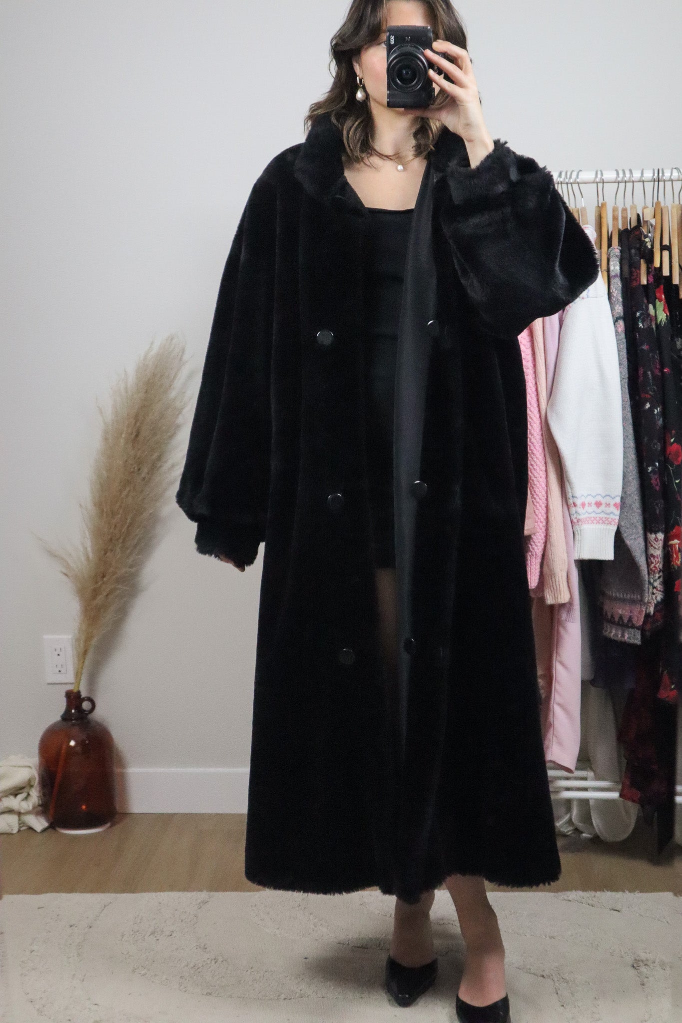 Made in USA x Vintage x Reversible Faux Fur Coat (L/XL)