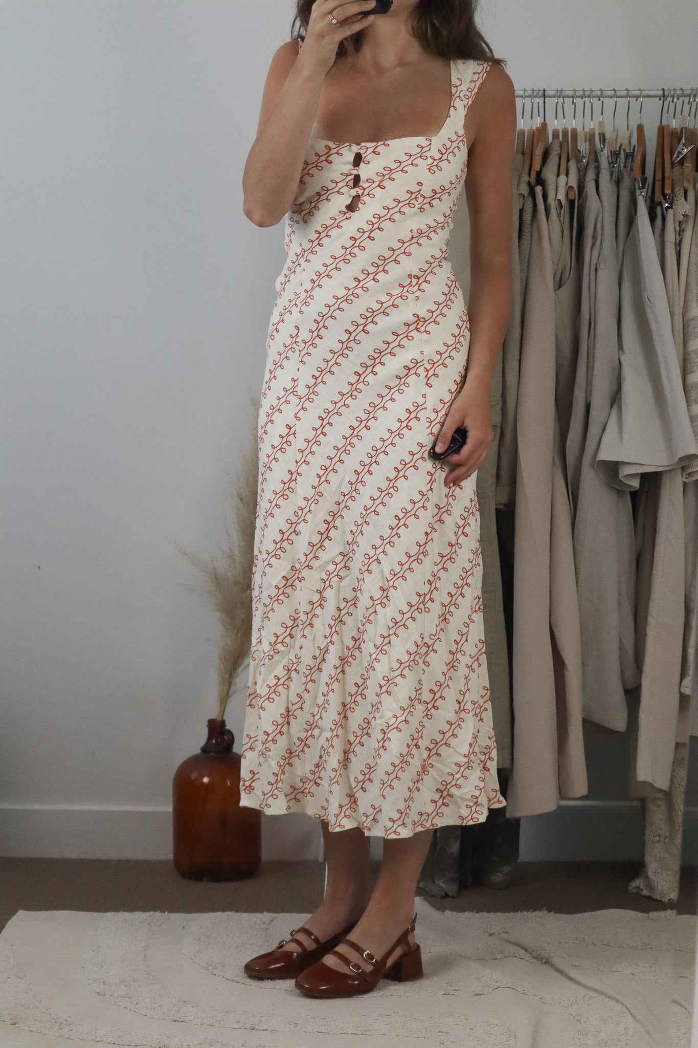 Modern x Linen Blend Patterned Dress (4)