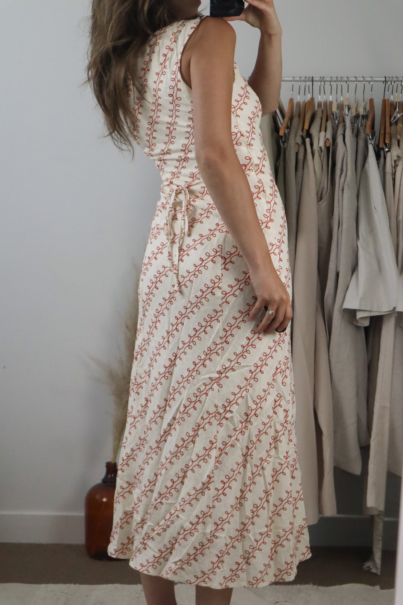 Modern x Linen Blend Patterned Dress (4)
