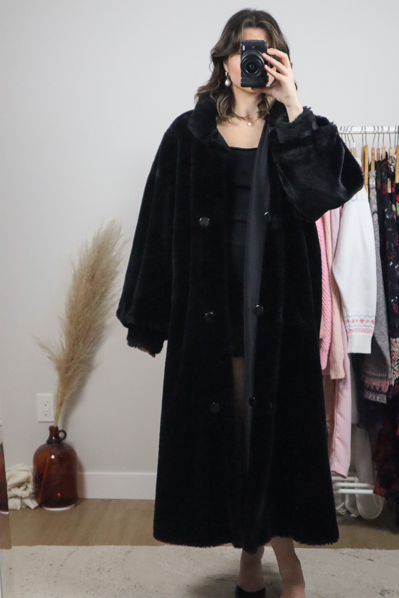 Made in USA x Vintage x Reversible Faux Fur Coat (L/XL)