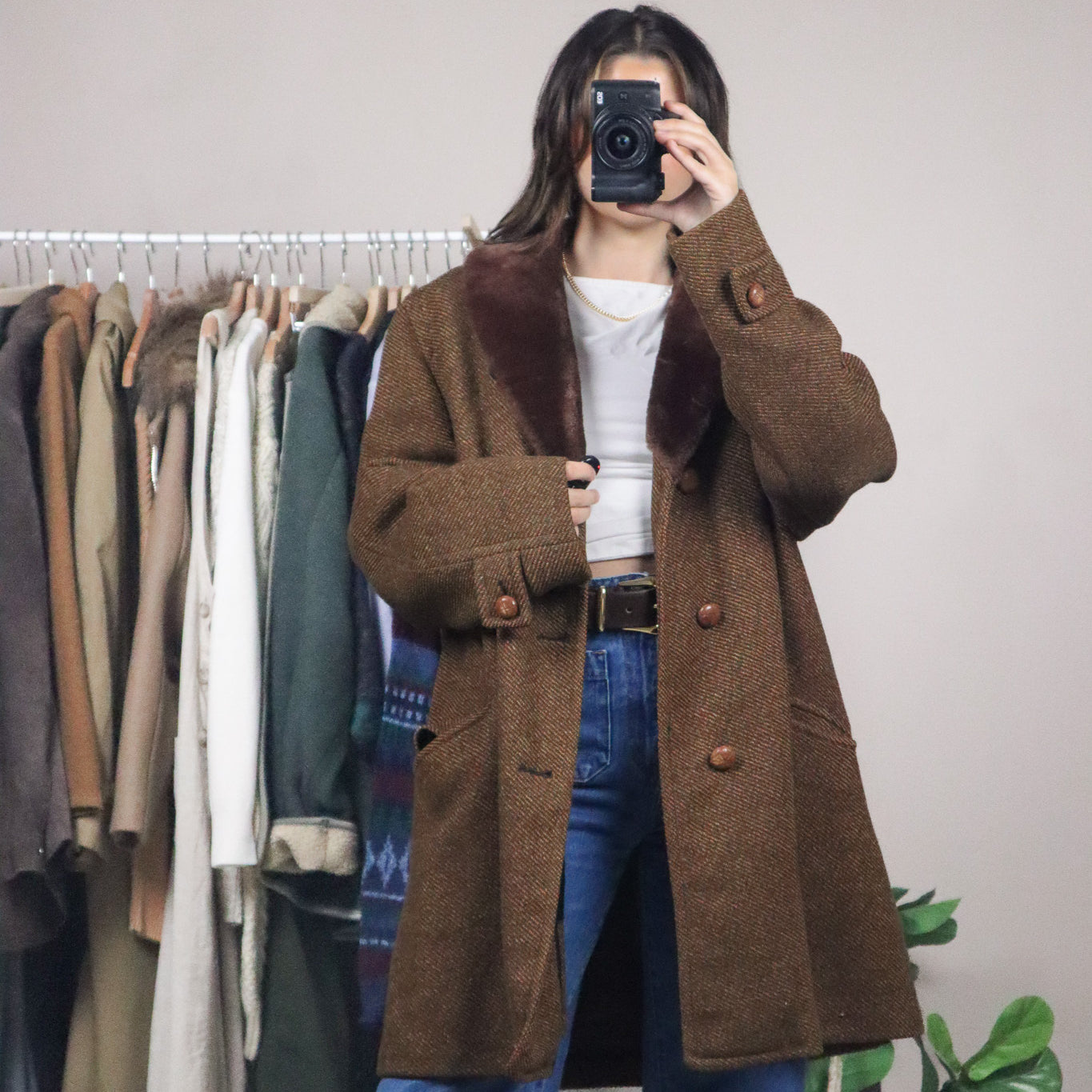 Vintage x Wool London Fog Faux Fur Coat (L)