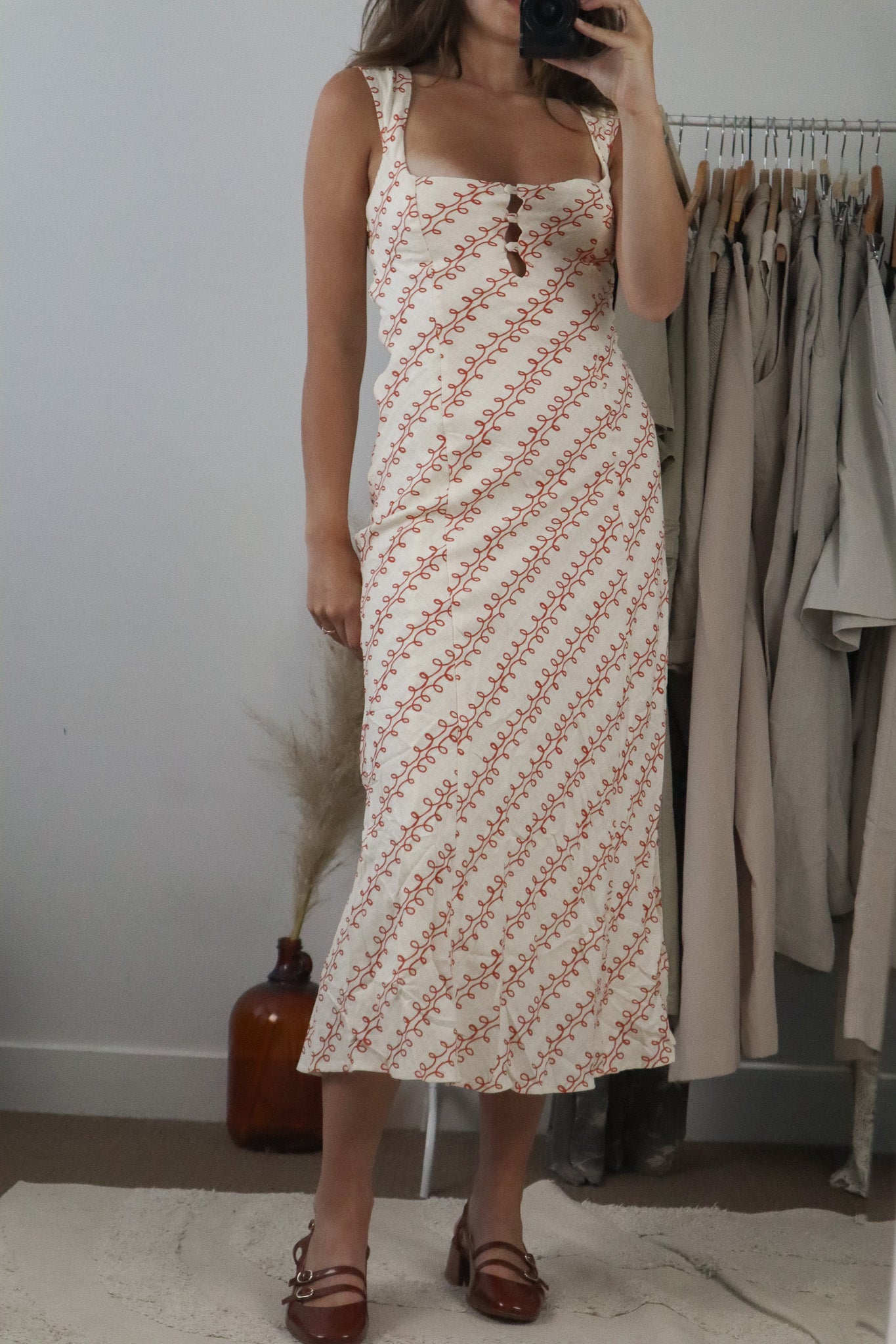 Modern x Linen Blend Patterned Dress (4)