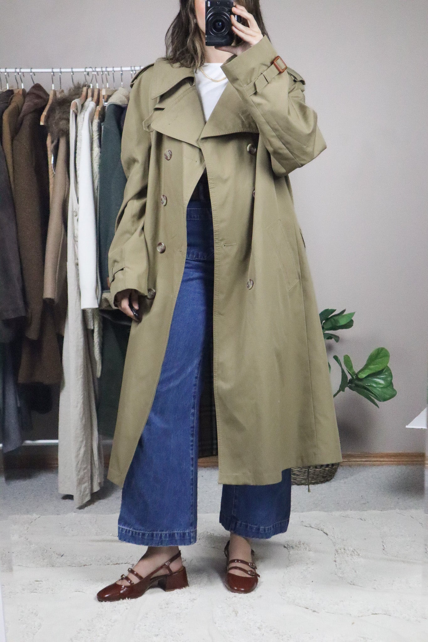 Made in Poland x Vintage x Trench Coat (L)