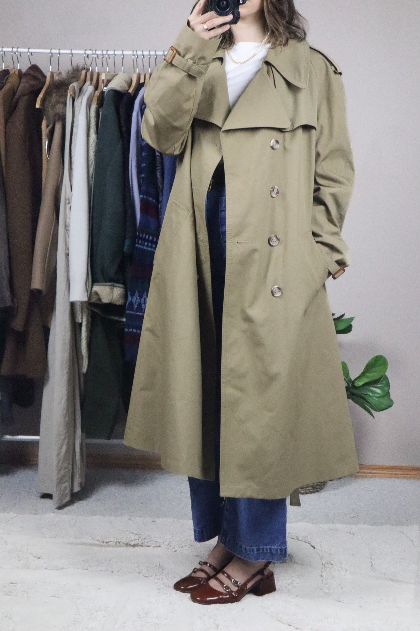 Made in Poland x Vintage x Trench Coat (L)