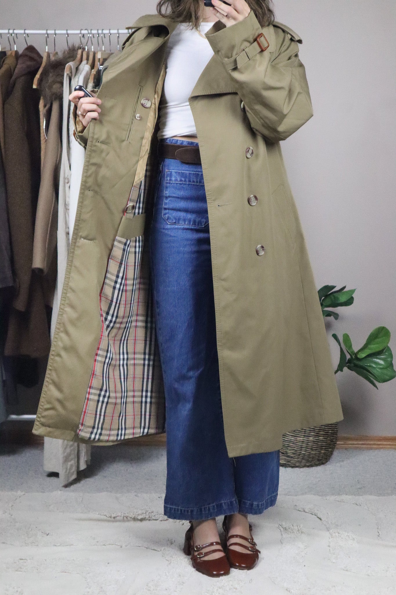 Made in Poland x Vintage x Trench Coat (L)