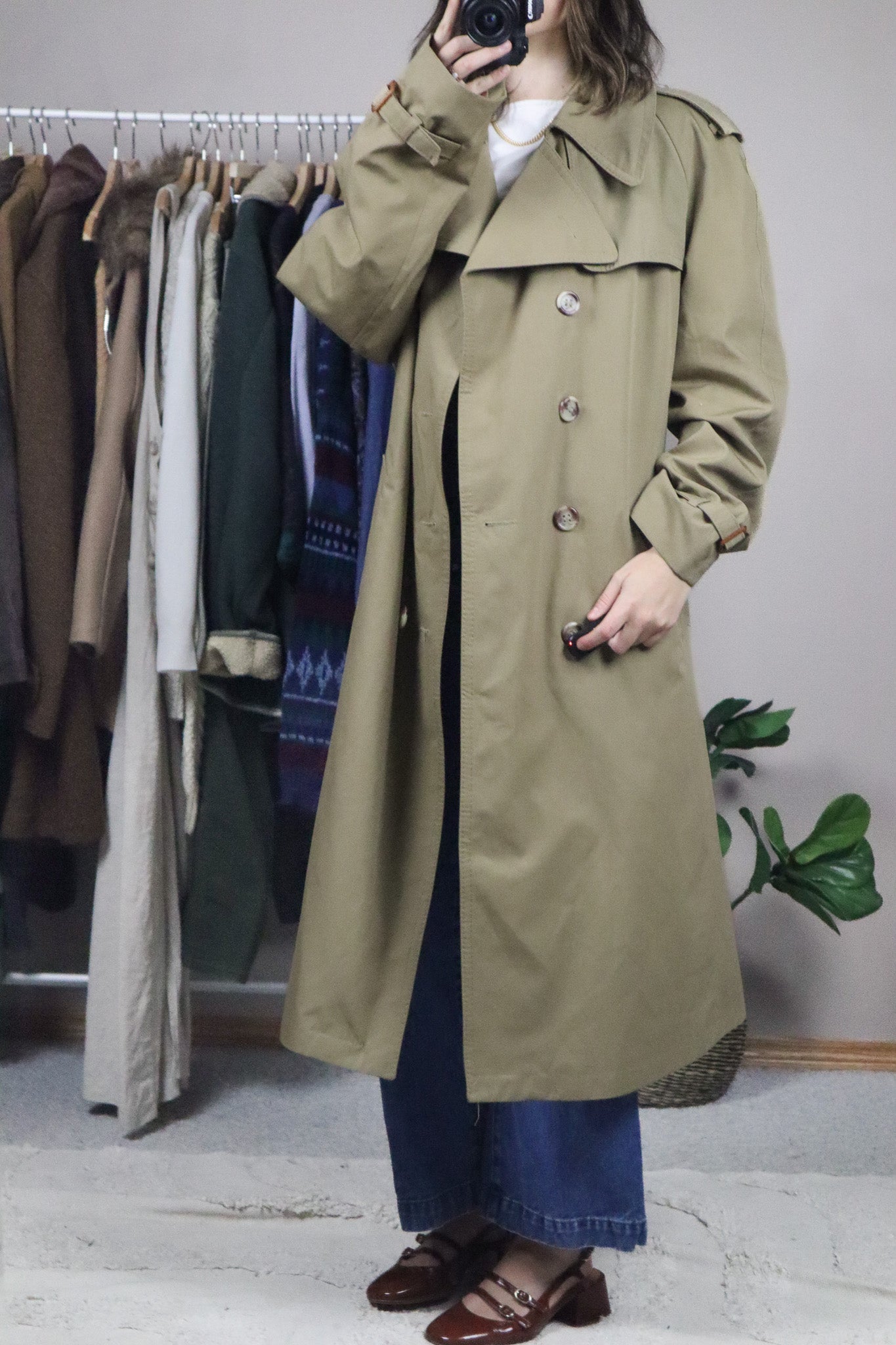 Made in Poland x Vintage x Trench Coat (L)