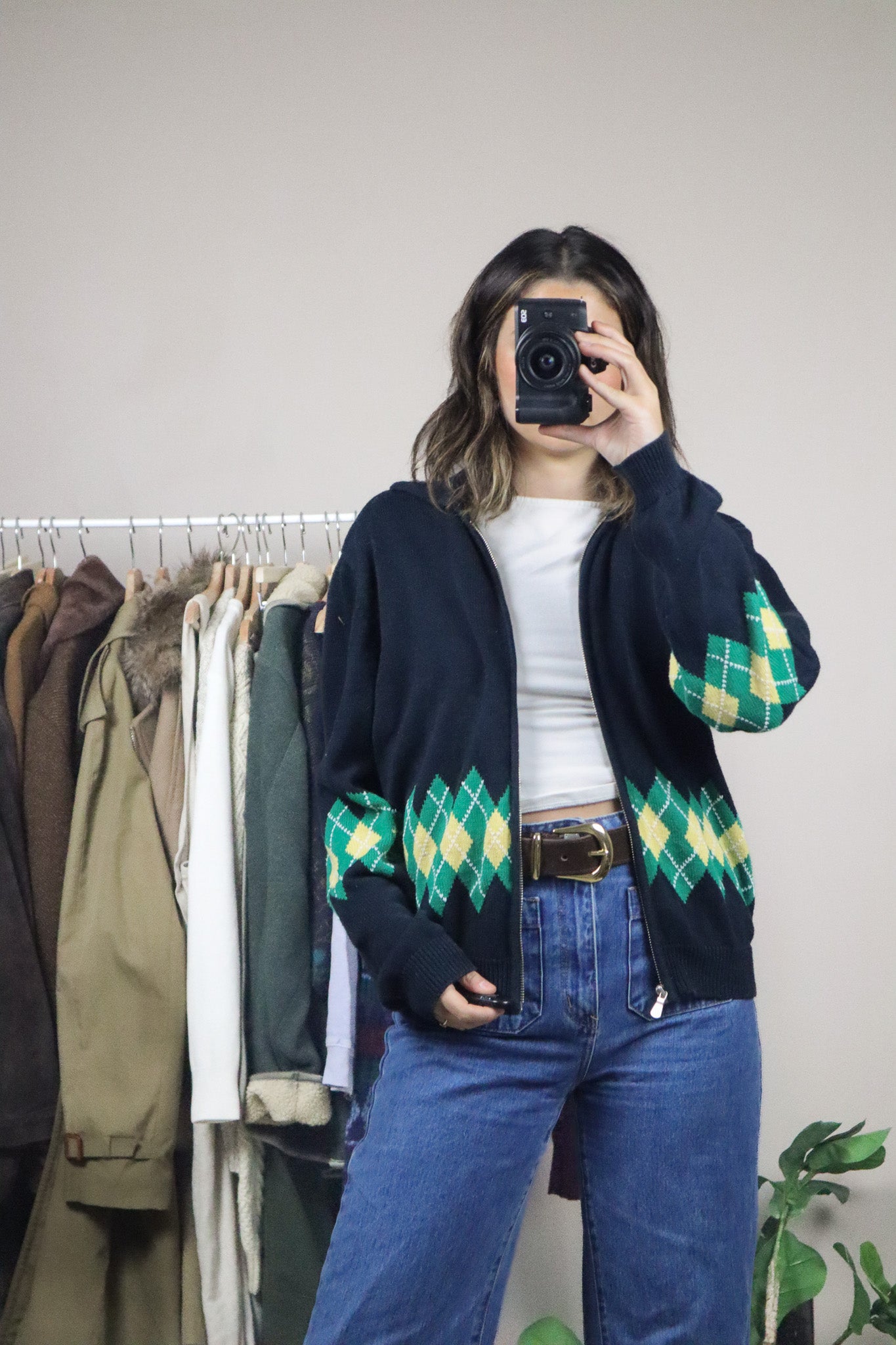 Vintage x Argyle Zip-UP (M)