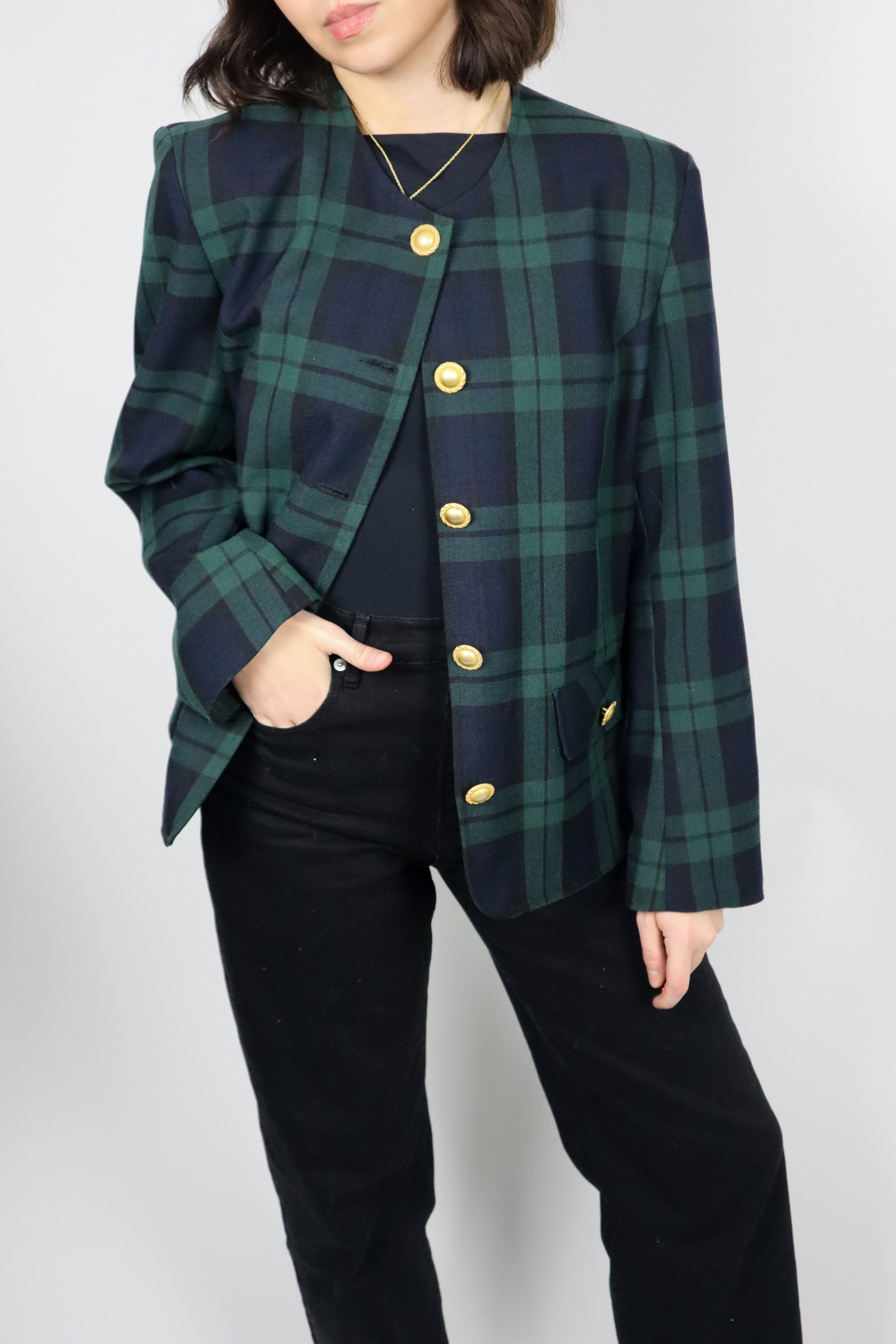 Made in the UK x Plaid Blazer (M/L)